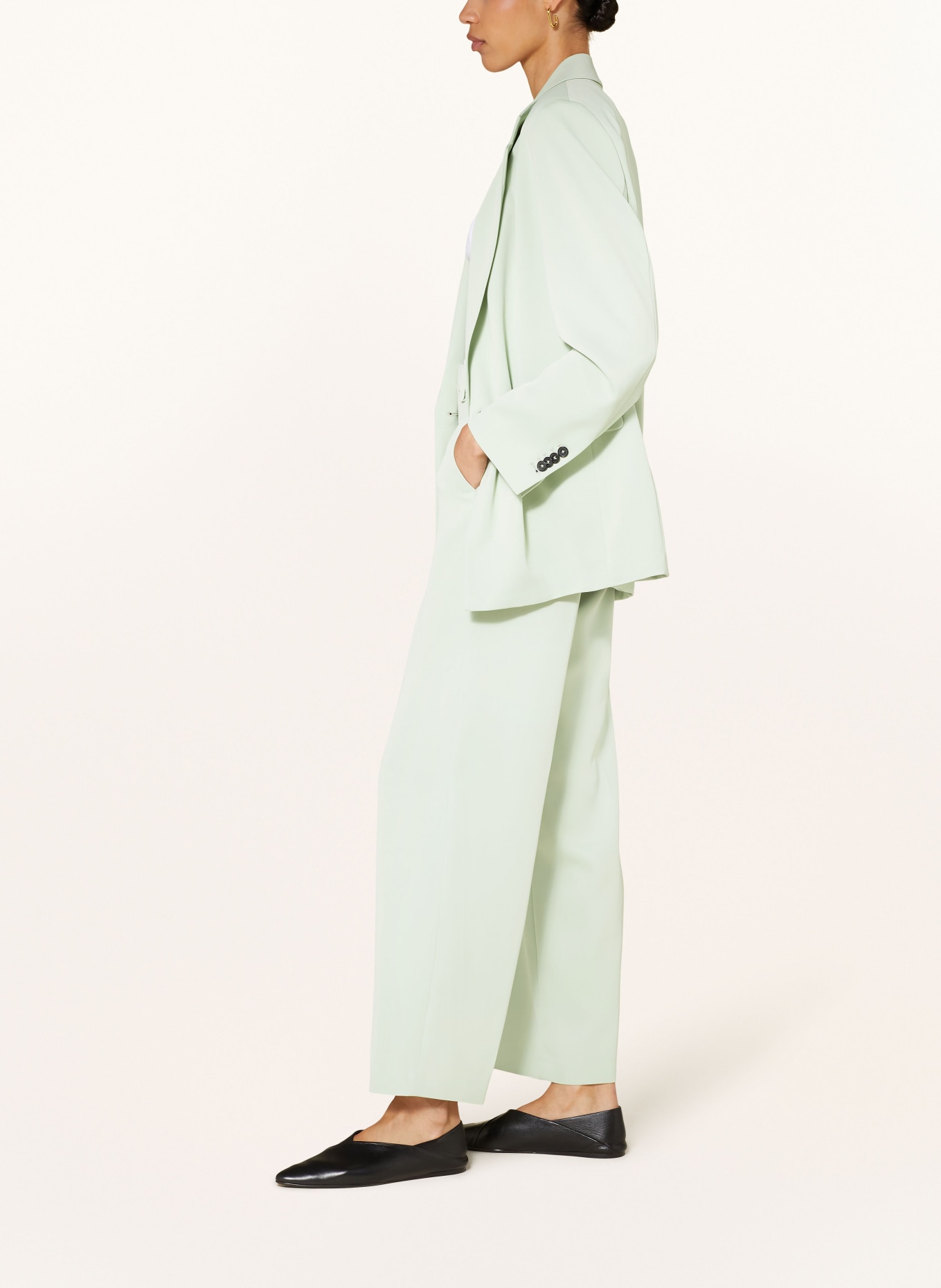 DRYKORN Wide leg trousers DESK, Color: MINT (Image 4)