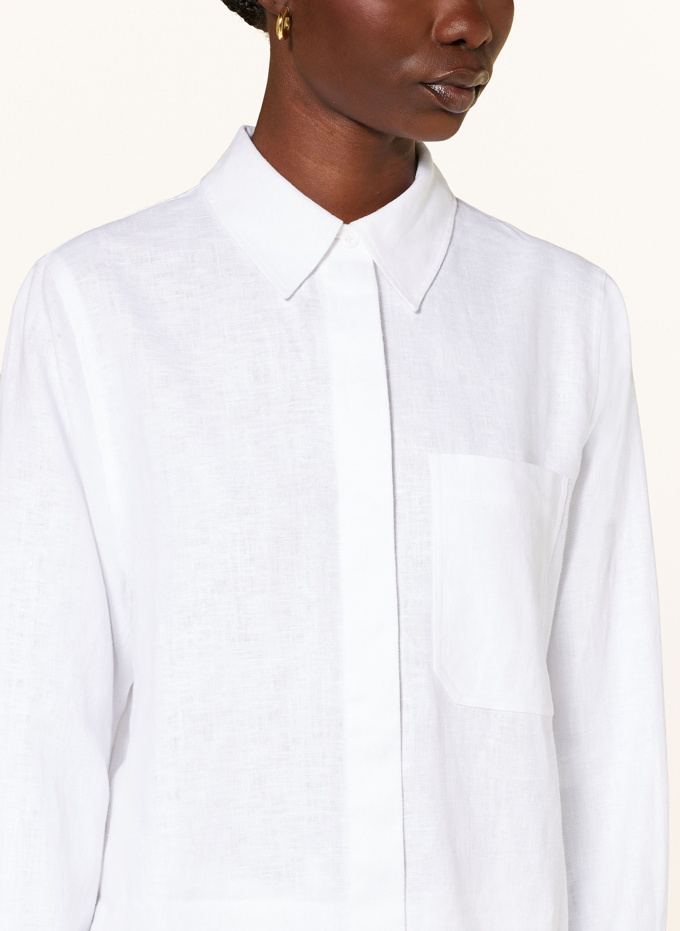 COS Shirt blouse made of linen, Color: WHITE (Image 4)