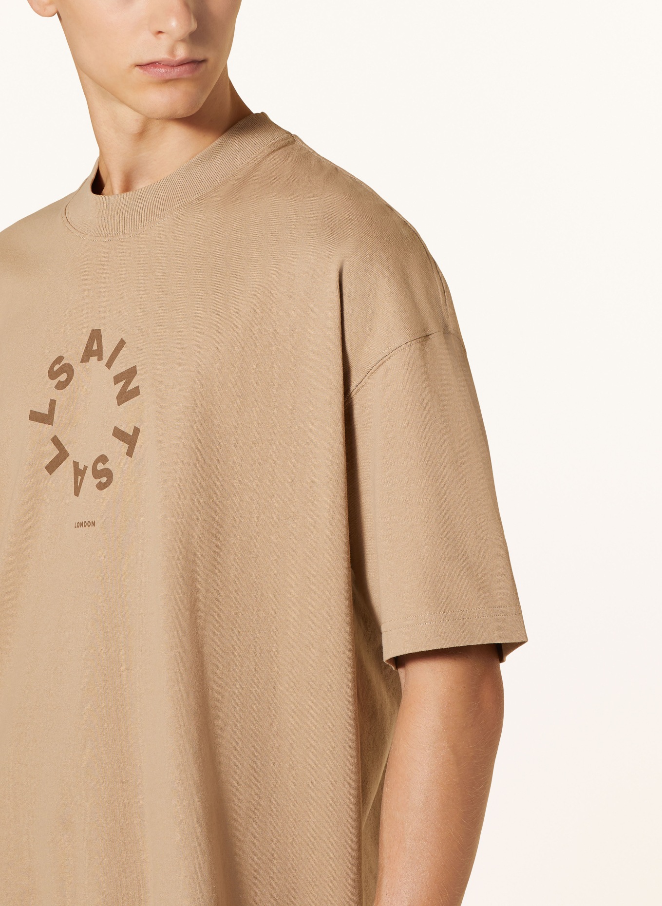 ALLSAINTS T-shirt TIERRA, Color: LIGHT BROWN (Image 4)