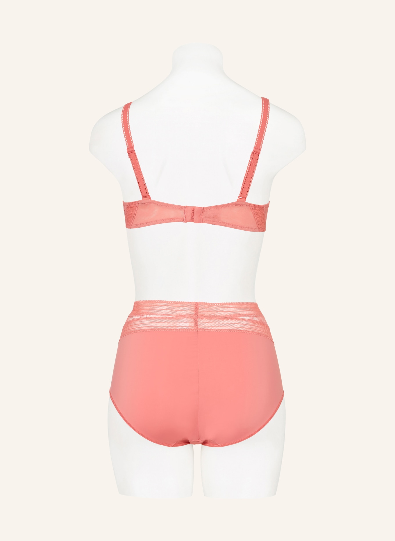 CHANTELLE High-waisted brief TRUE LACE, Color: SALMON (Image 3)