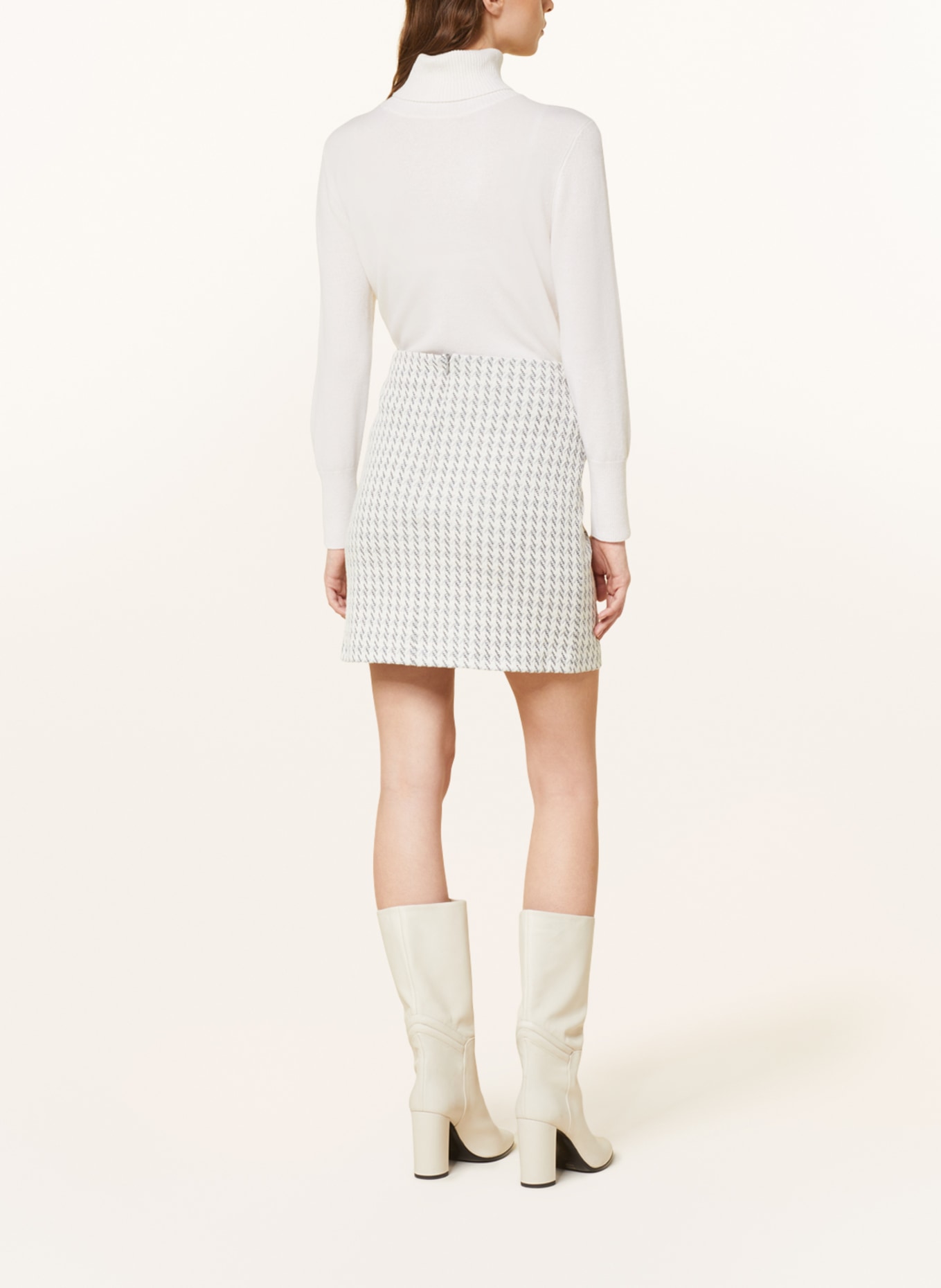 SEM PER LEI Turtleneck sweater with cashmere, Color: WHITE (Image 3)