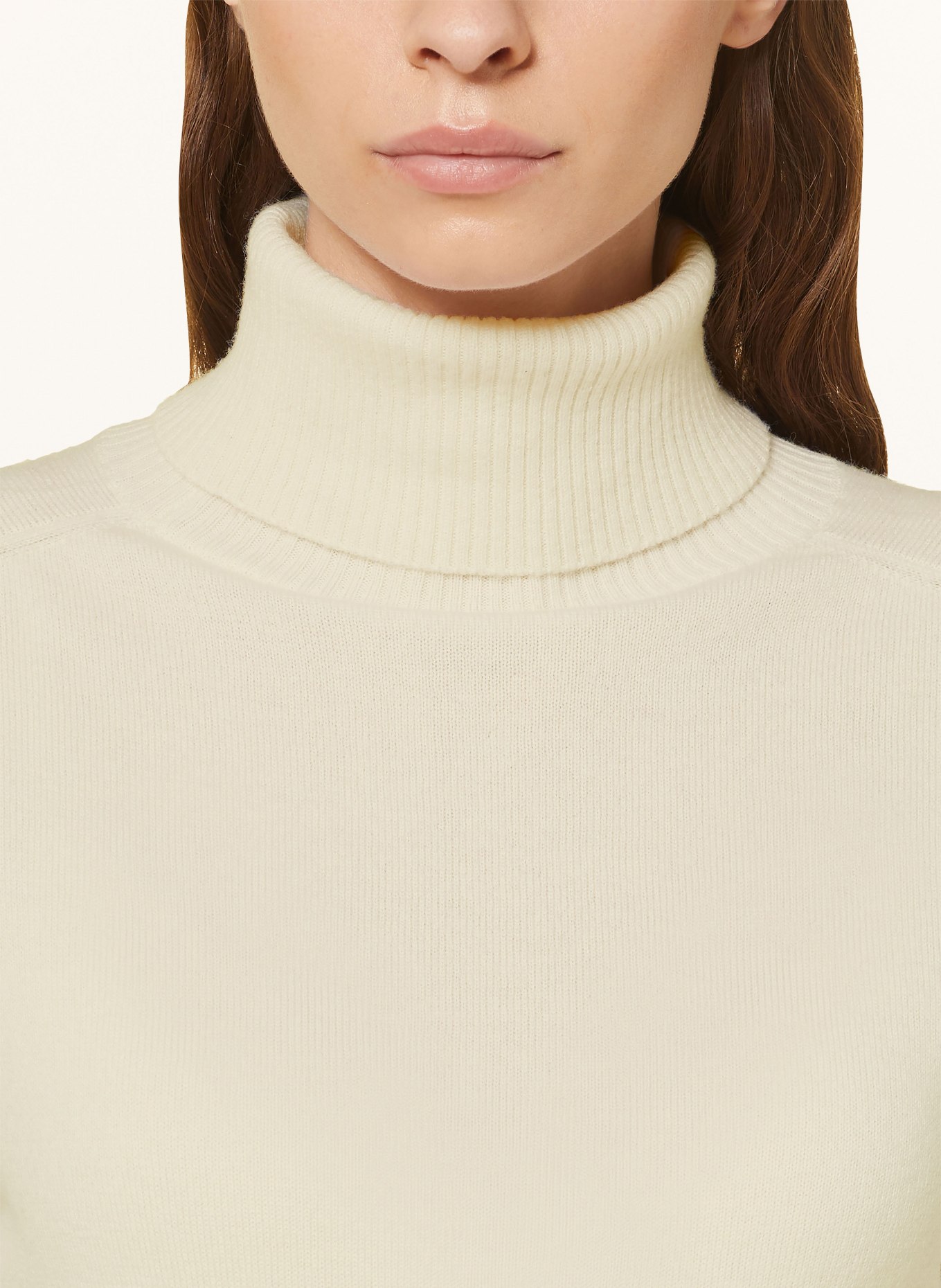 SEM PER LEI Turtleneck sweater with cashmere, Color: WHITE (Image 4)