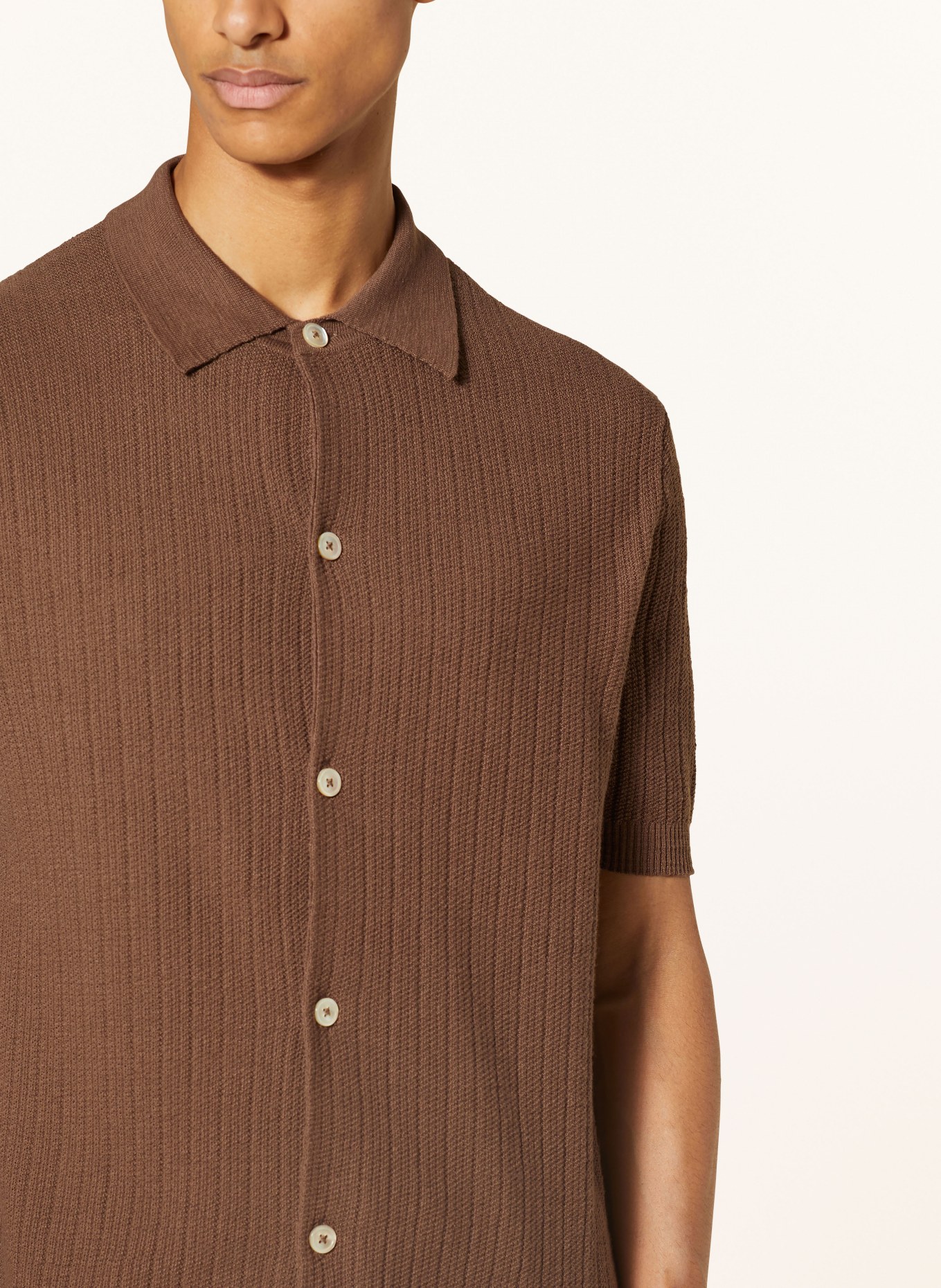 NN.07 Knit shirt NOLAN Regular fit, Color: BROWN (Image 4)