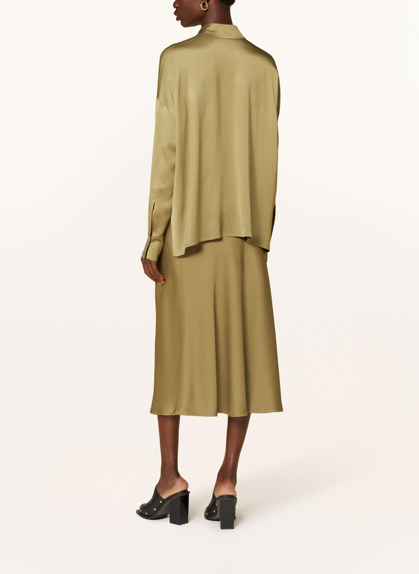 DRYKORN Satin skirt URA: OLIVE