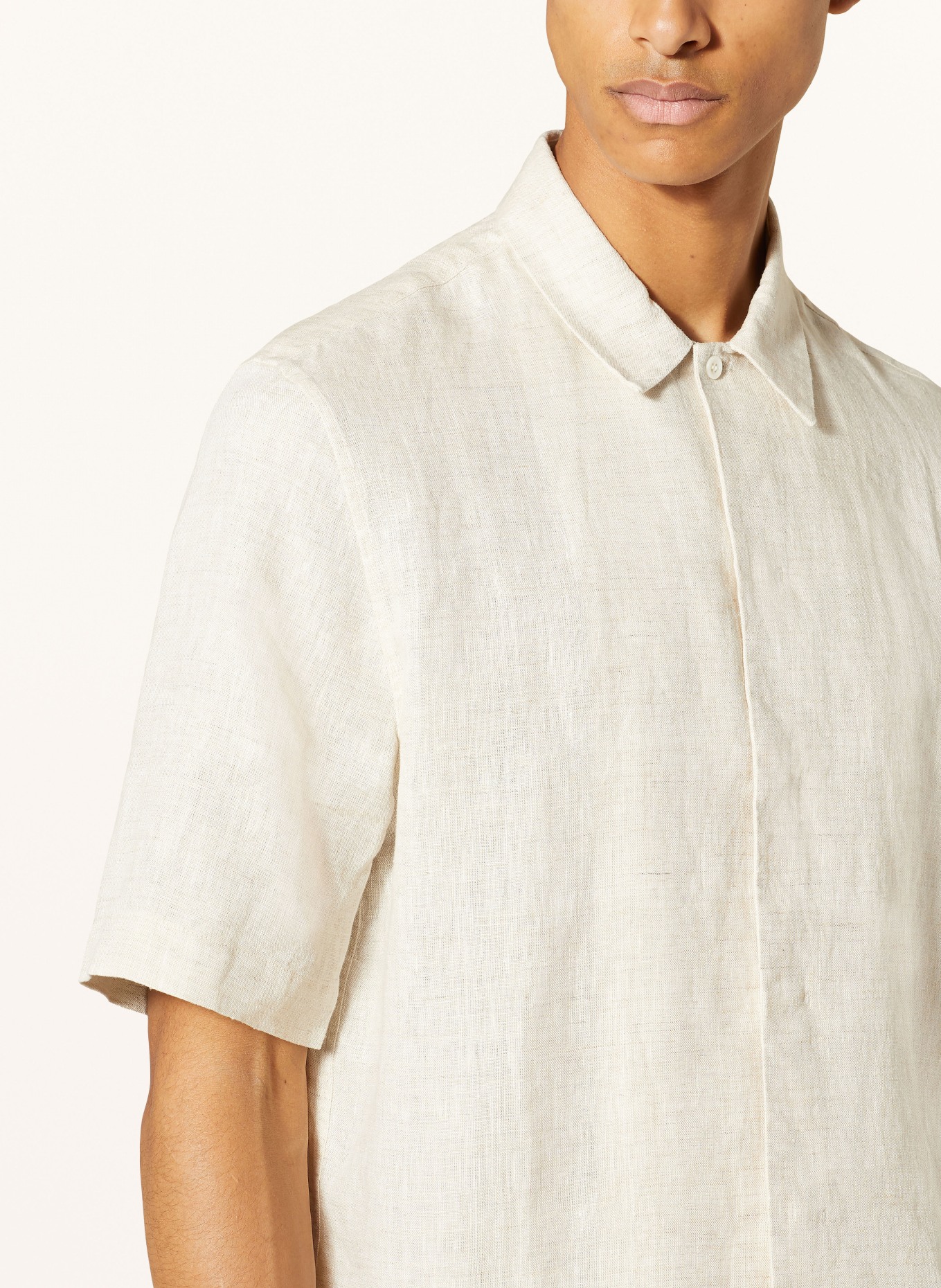 COS Linen shirt regular fit, Color: ECRU (Image 4)