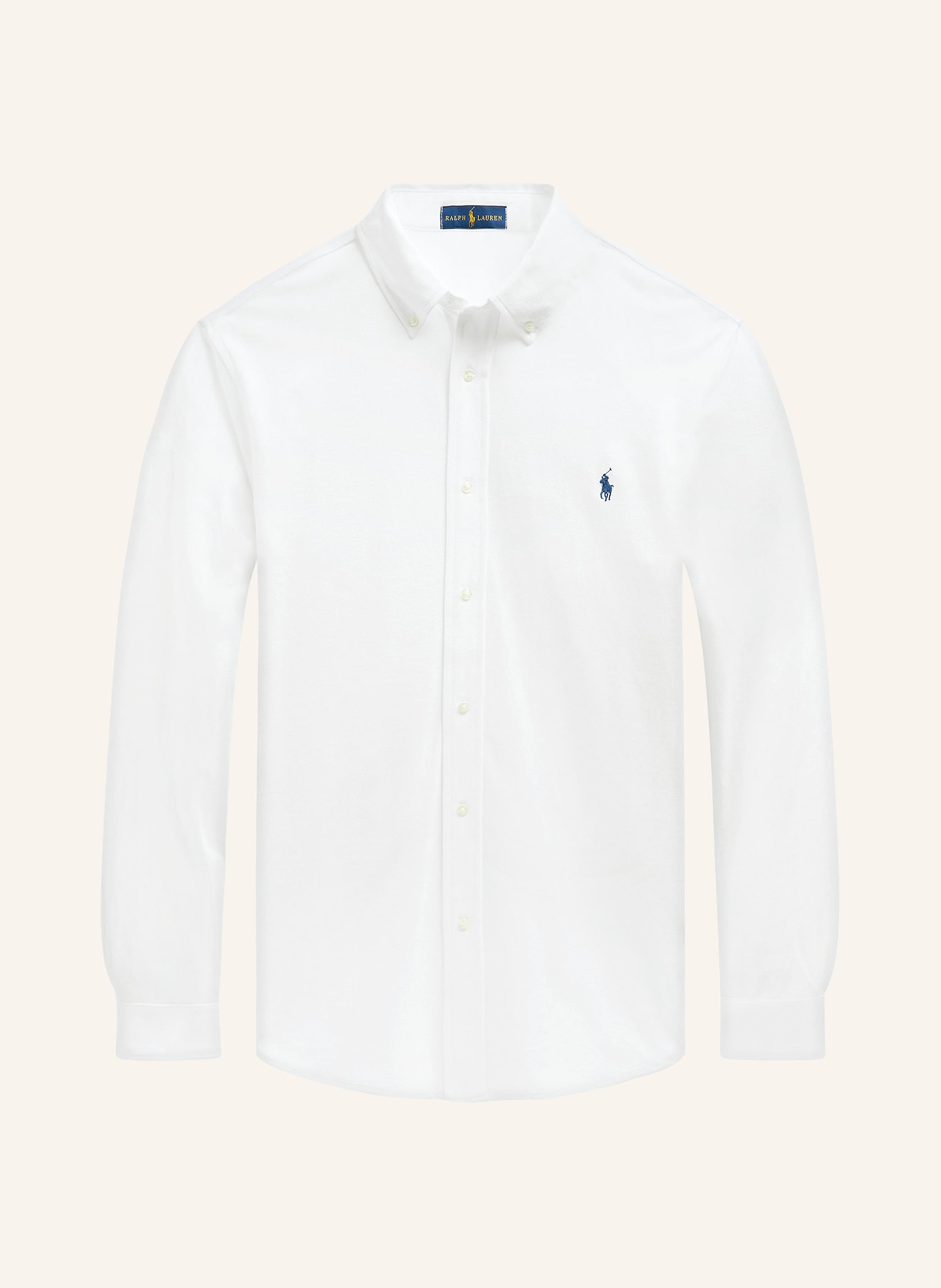 POLO RALPH LAUREN Big & Tall Piqué-Hemd, Farbe: WEISS (Bild 1)