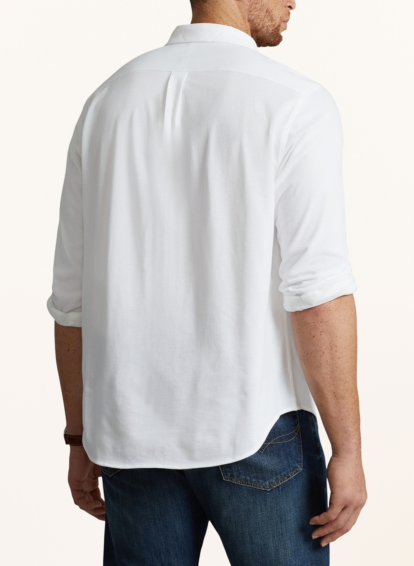 POLO RALPH LAUREN Big & Tall Piqué-Hemd, Farbe: WEISS (Bild 3)