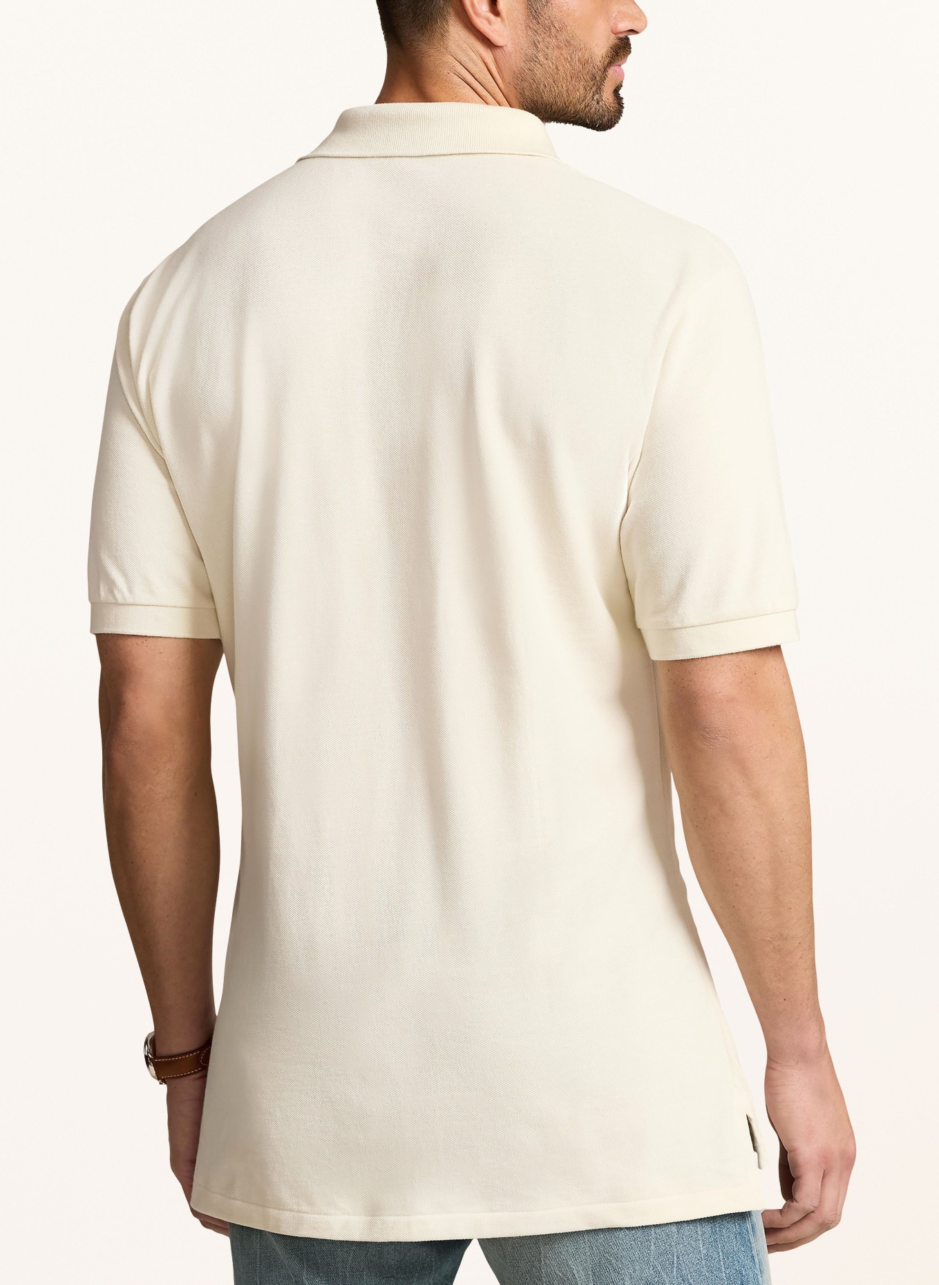 POLO RALPH LAUREN Big & Tall Piqué-Poloshirt, Farbe: CREME (Bild 3)