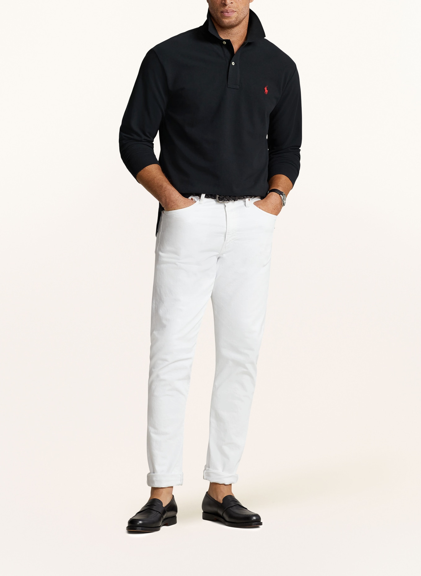 POLO RALPH LAUREN Big & Tall Piqué-Poloshirt: SCHWARZ