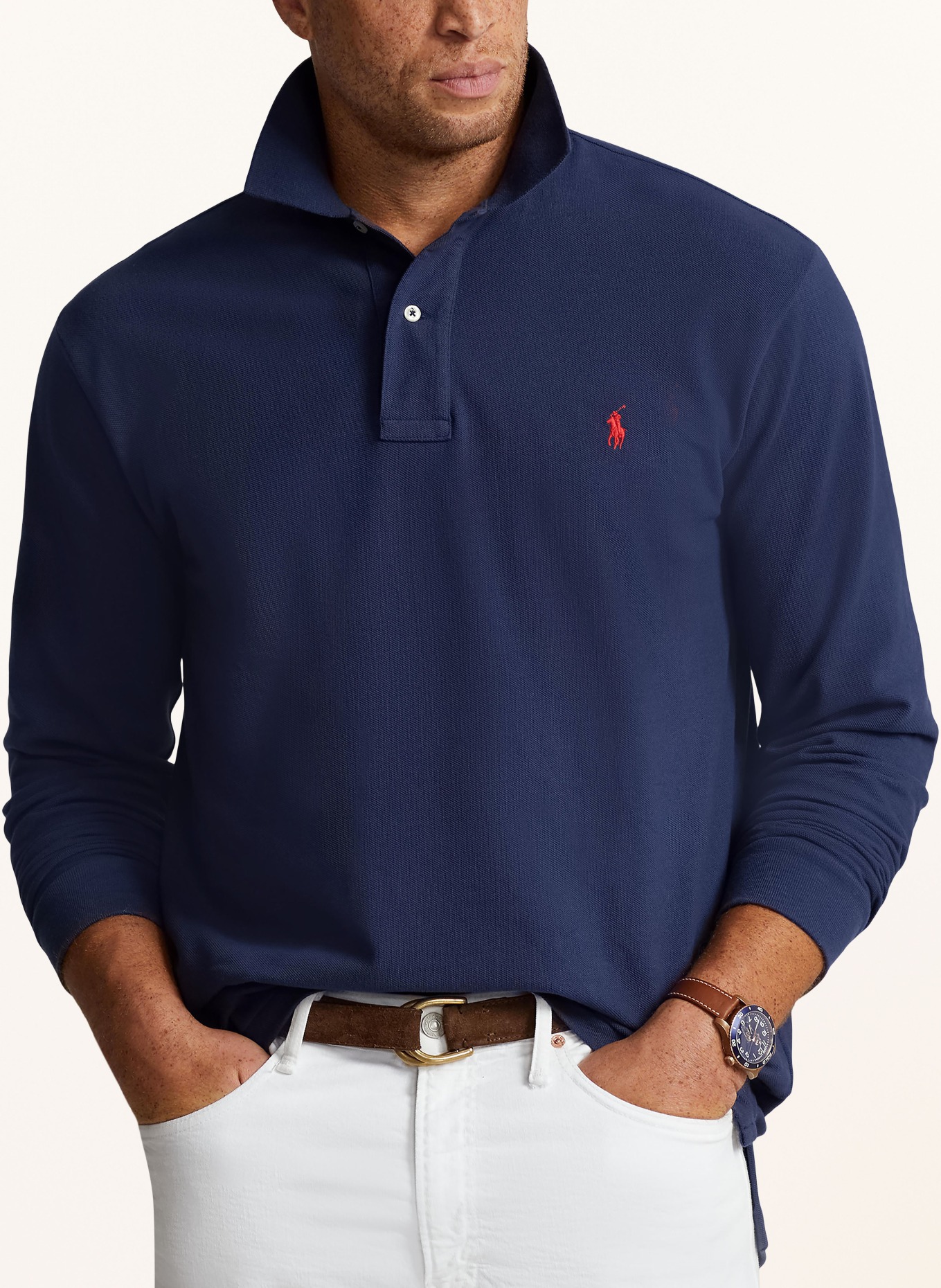 POLO RALPH LAUREN Big & Tall Piqué-Poloshirt: DUNKELBLAU