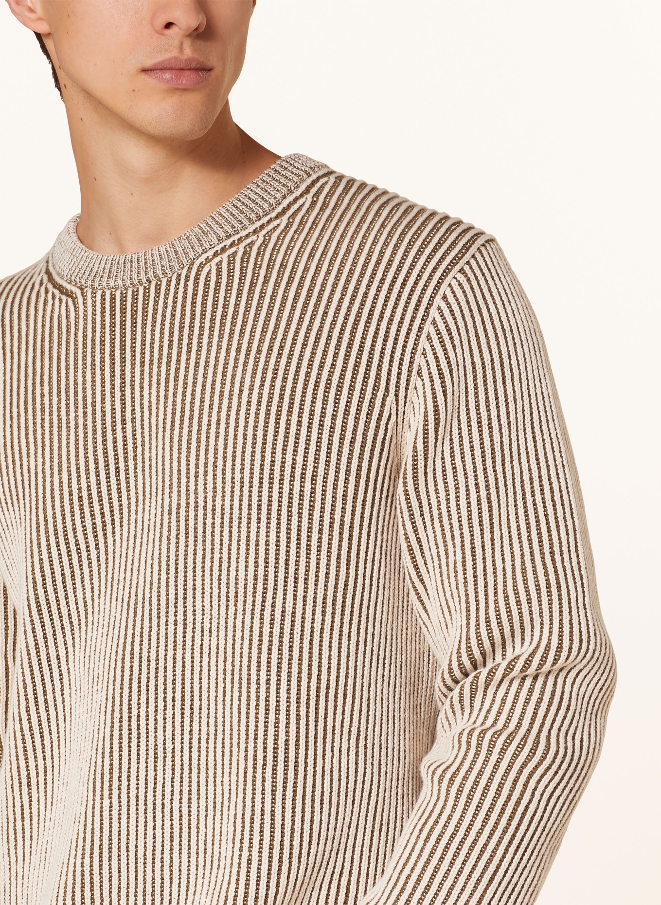 ARMEDANGELS Pullover ANDRAAS, Farbe: 2887 oatmilk-dried moss (Bild 4)