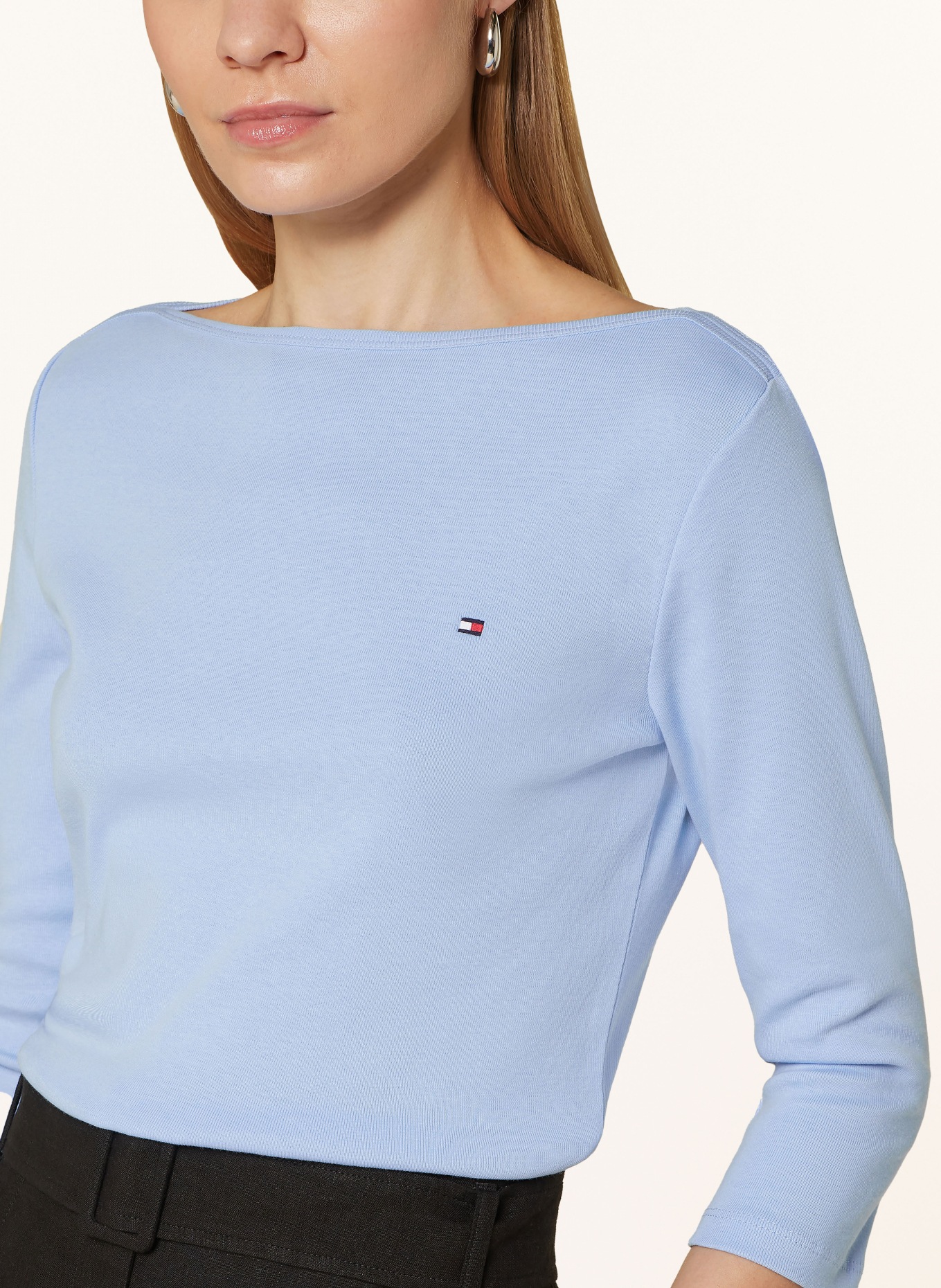 TOMMY HILFIGER Shirt with 3/4 sleeves, Color: LIGHT BLUE (Image 4)