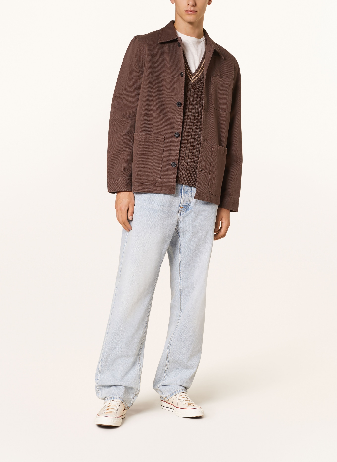 Nudie Jeans Overshirt BARNEY, Color: BROWN (Image 2)