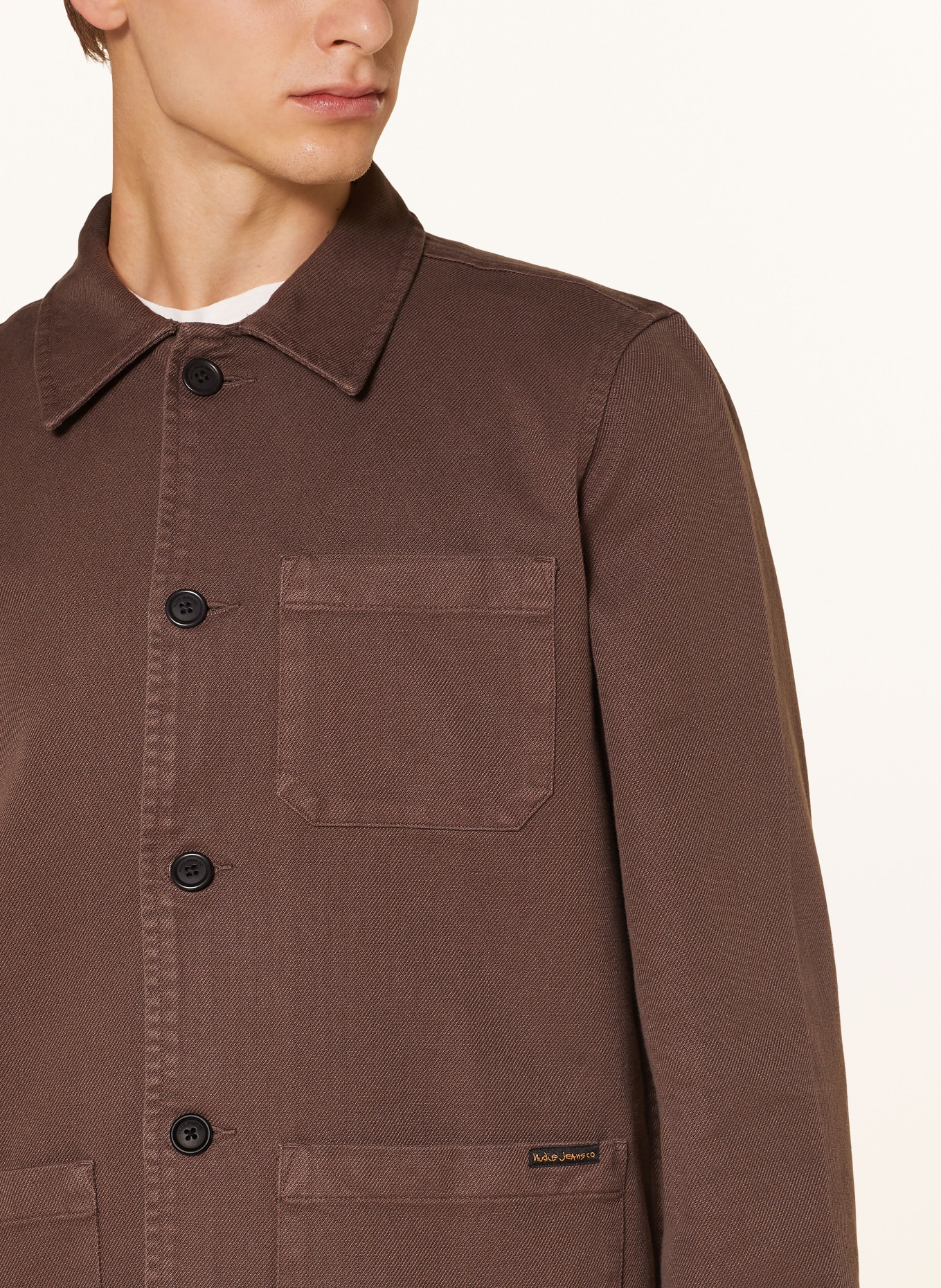 Nudie Jeans Overshirt BARNEY, Color: BROWN (Image 4)