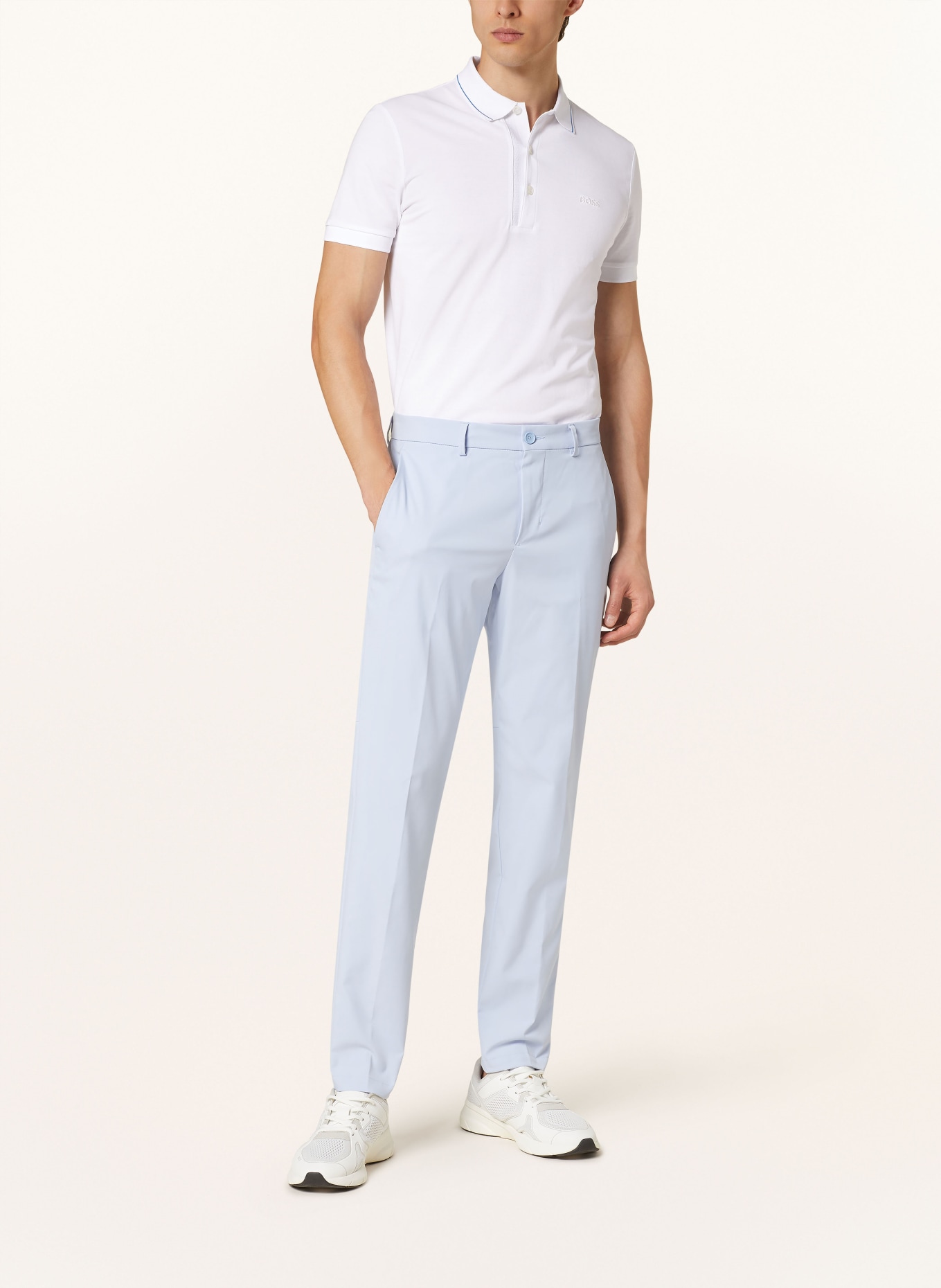 BOSS Piqué polo shirt PAULE slim fit, Color: WHITE (Image 2)