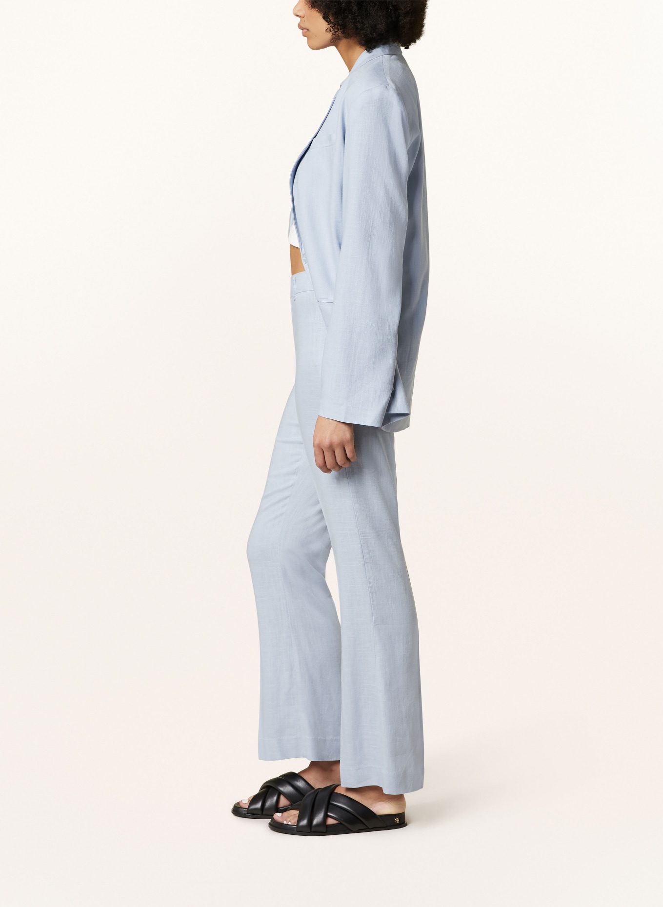 gina tricot Wide leg trousers, Color: LIGHT BLUE (Image 4)