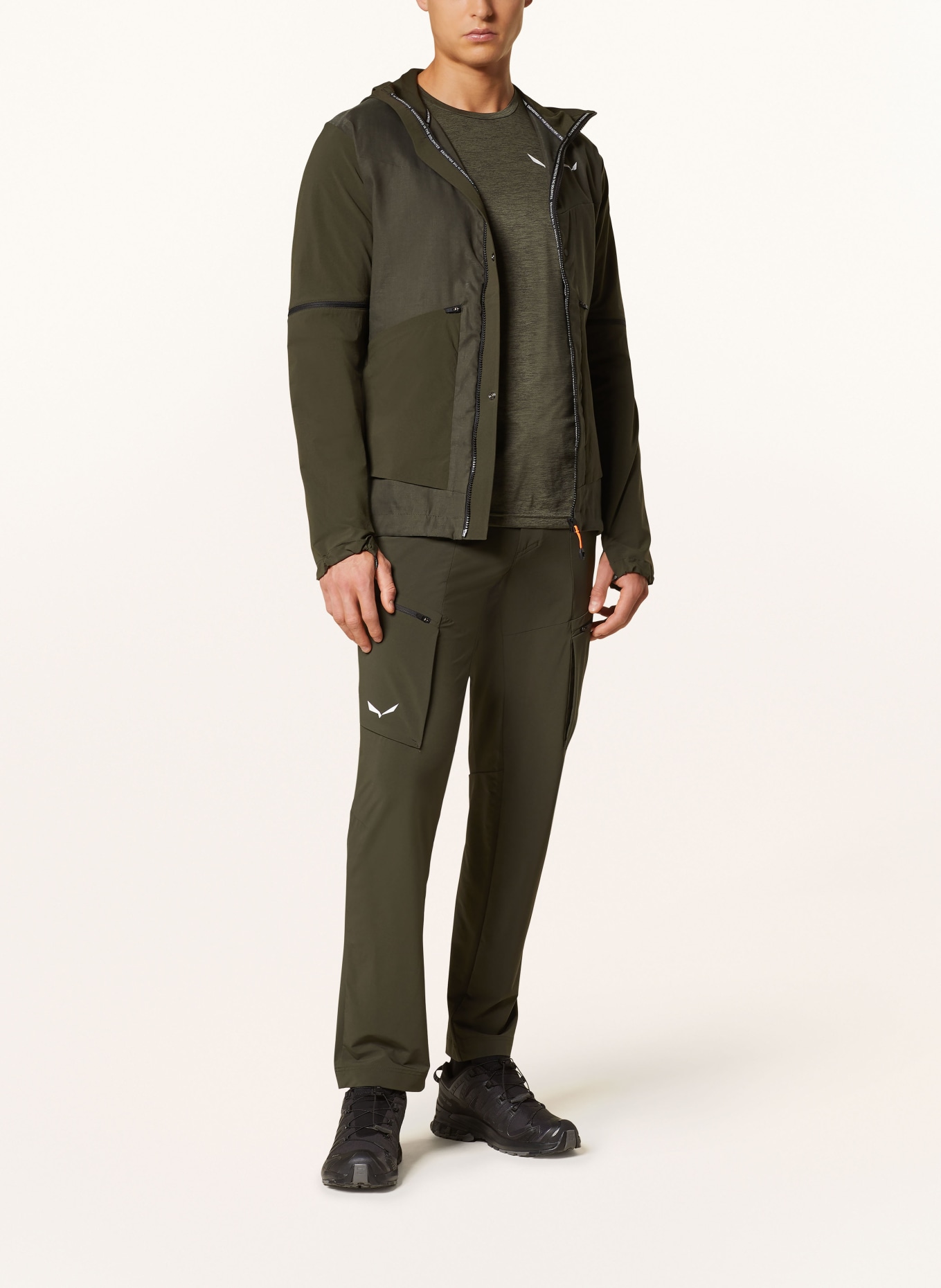 SALEWA Outdoor jacket PUEZ HEMP DURASTRETCH with detachable sleeves, Color: KHAKI (Image 2)