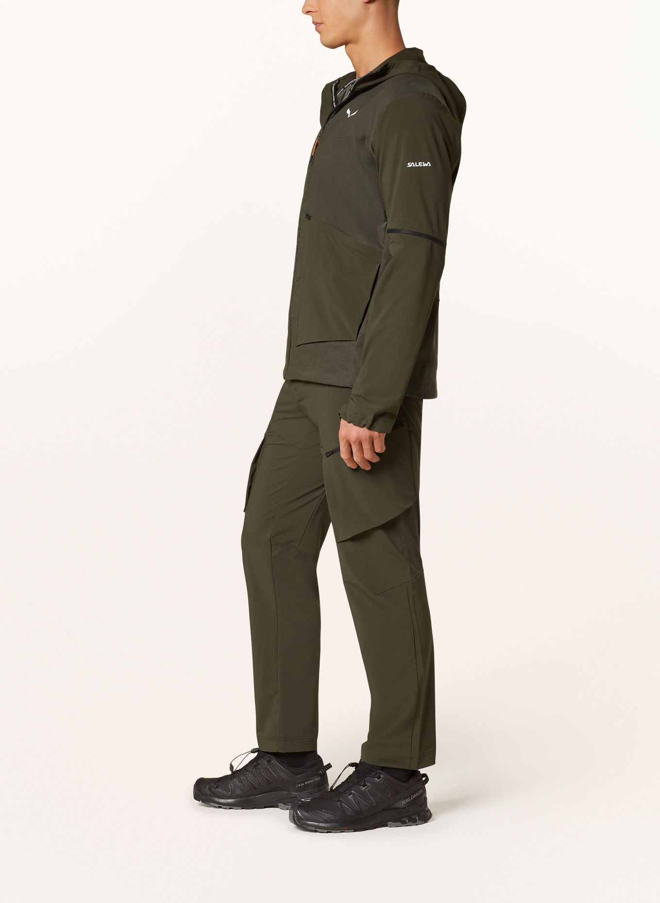 SALEWA Outdoor jacket PUEZ HEMP DURASTRETCH with detachable sleeves, Color: KHAKI (Image 4)