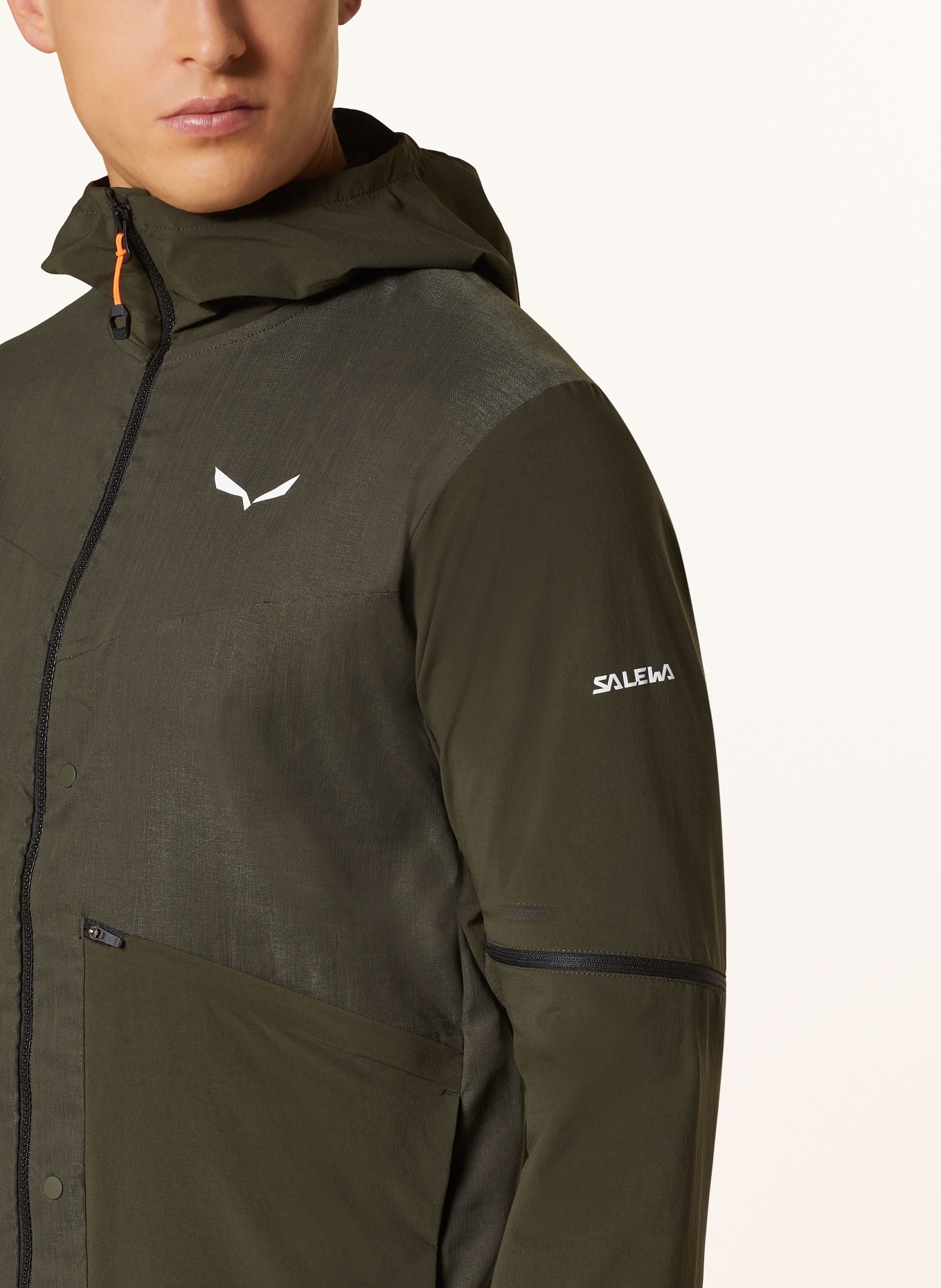 SALEWA Outdoor jacket PUEZ HEMP DURASTRETCH with detachable sleeves, Color: KHAKI (Image 7)