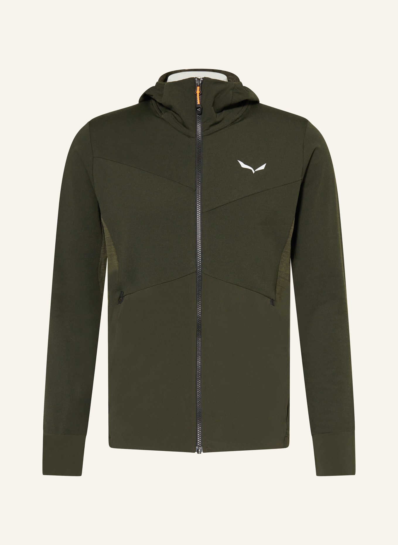 SALEWA Mid-layer jacket PUEZ ALPINE MERINO DURASTRETCH, Color: DARK GREEN (Image 1)