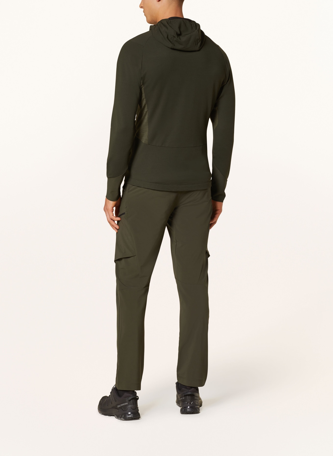 SALEWA Mid-layer jacket PUEZ ALPINE MERINO DURASTRETCH, Color: DARK GREEN (Image 3)