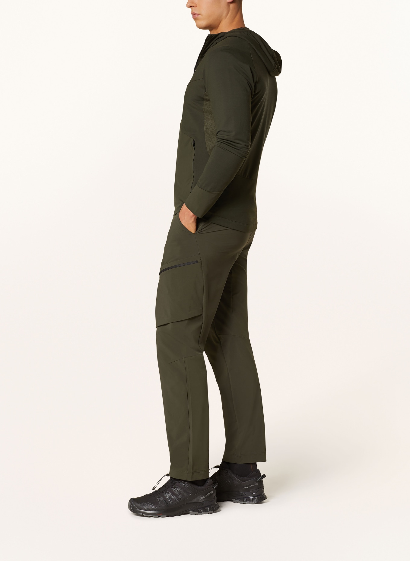 SALEWA Mid-layer jacket PUEZ ALPINE MERINO DURASTRETCH, Color: DARK GREEN (Image 4)