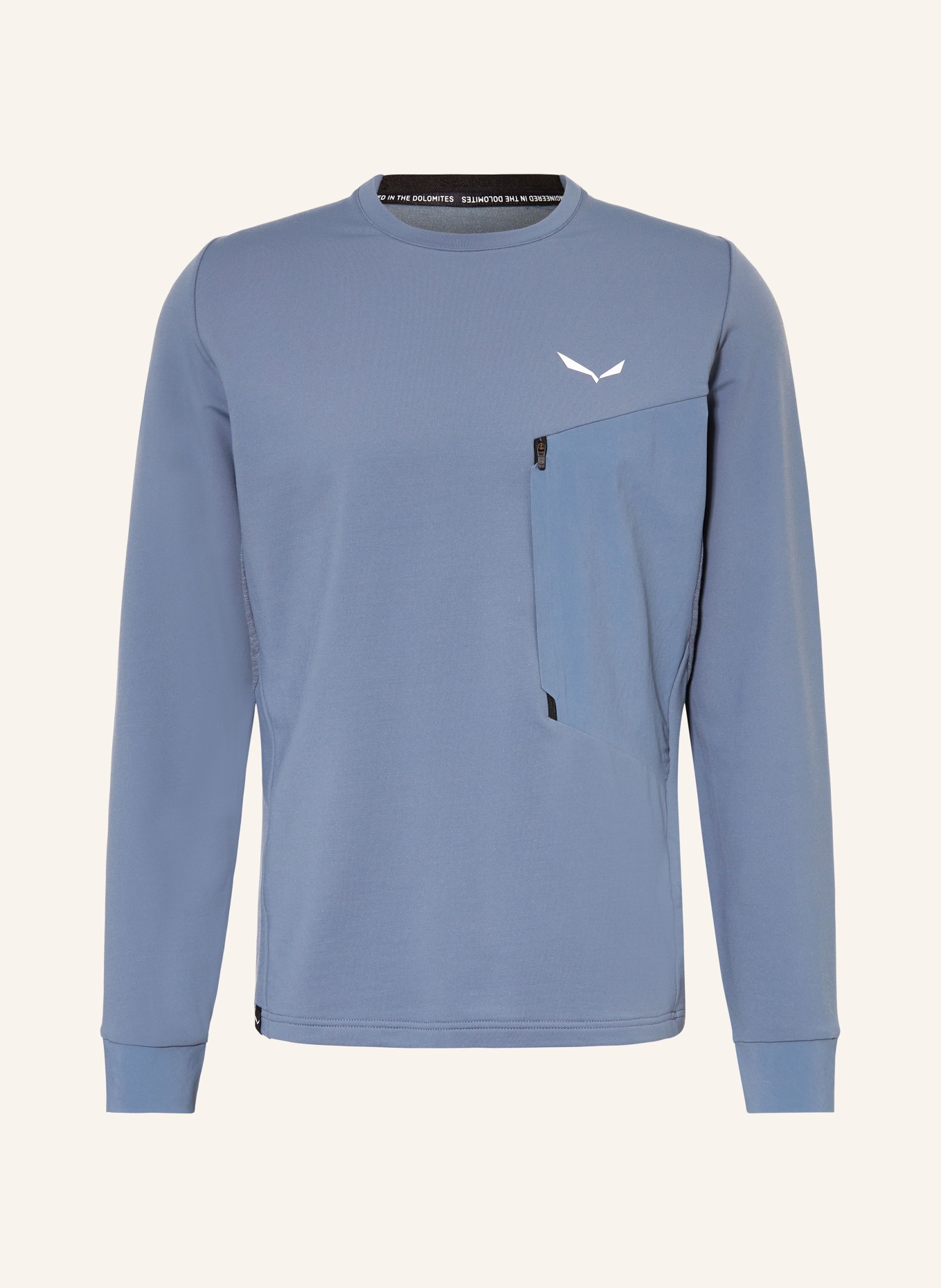 SALEWA Long sleeve shirt PUEZ ALPINE MERINO DURASTRETCH, Color: BLUE GRAY (Image 1)