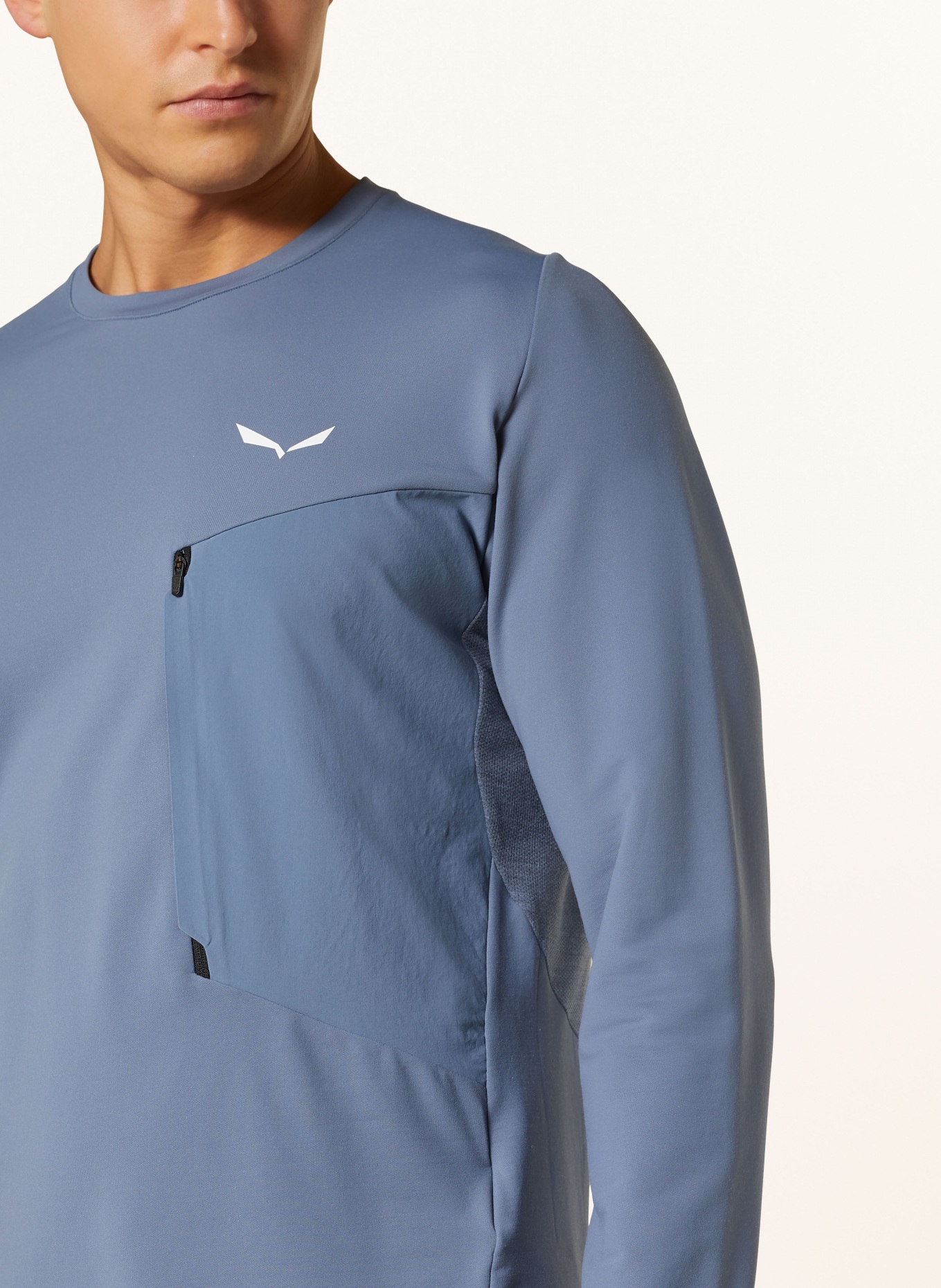 SALEWA Long sleeve shirt PUEZ ALPINE MERINO DURASTRETCH, Color: BLUE GRAY (Image 4)
