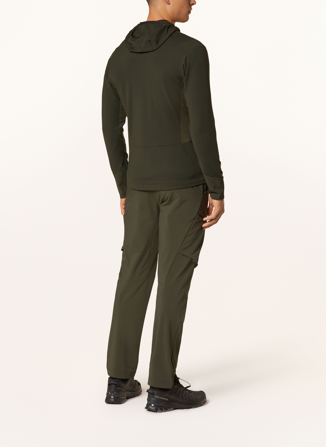 SALEWA Softshell trousers PUEZ DURASTRETCH, Color: DARK GREEN (Image 3)