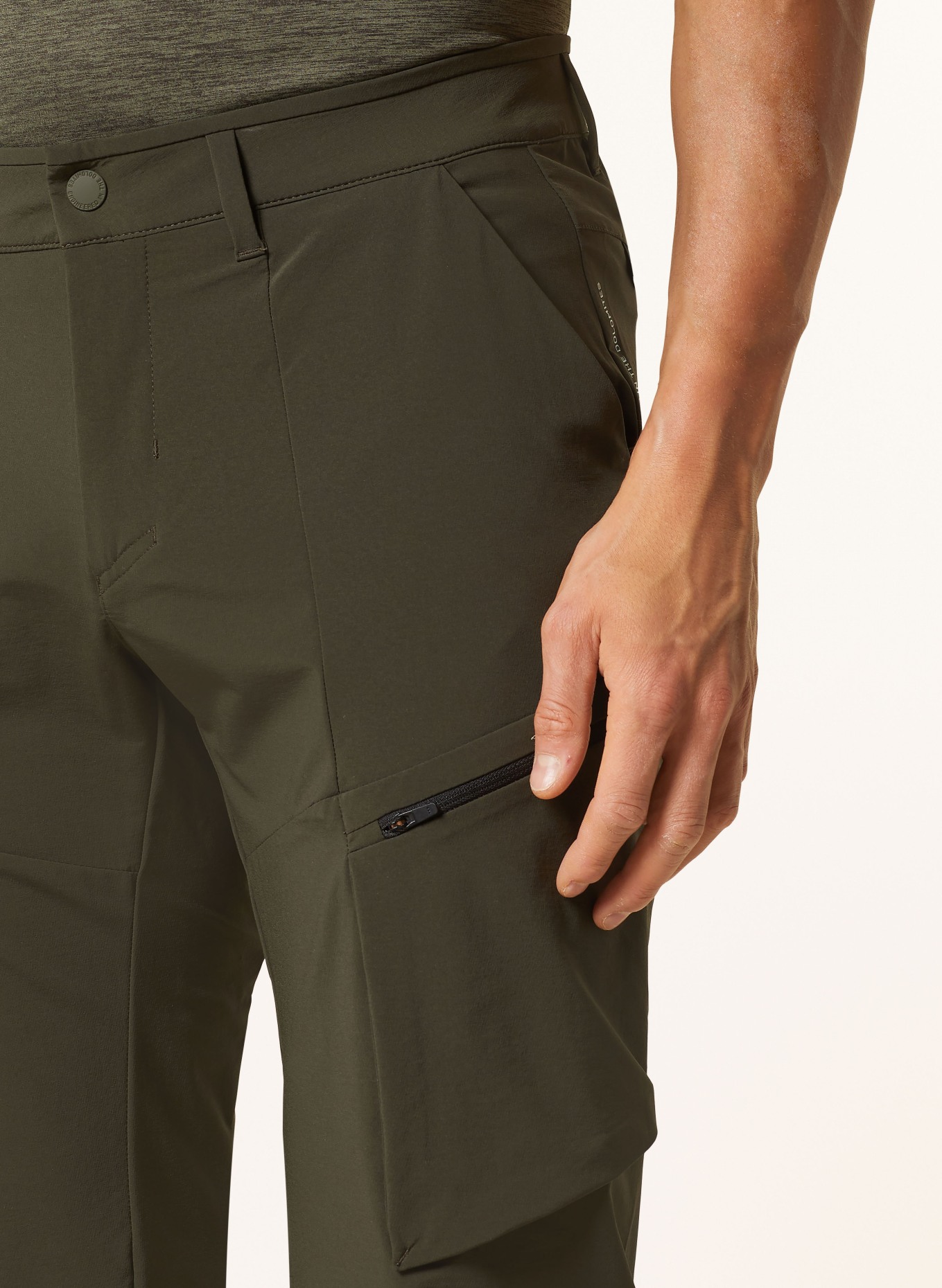 SALEWA Softshell trousers PUEZ DURASTRETCH, Color: DARK GREEN (Image 5)