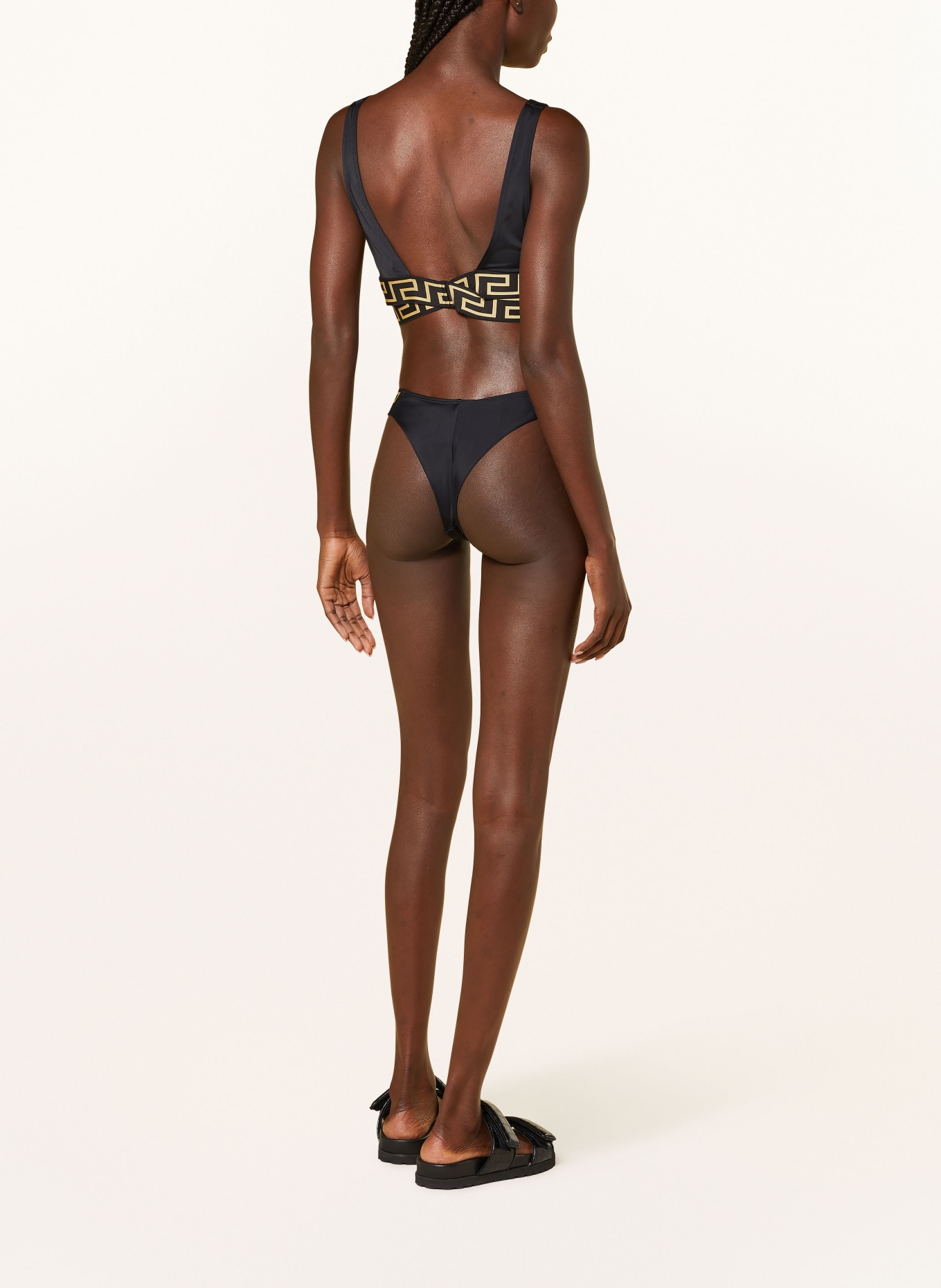 VERSACE Bralette bikini top, Color: BLACK (Image 3)