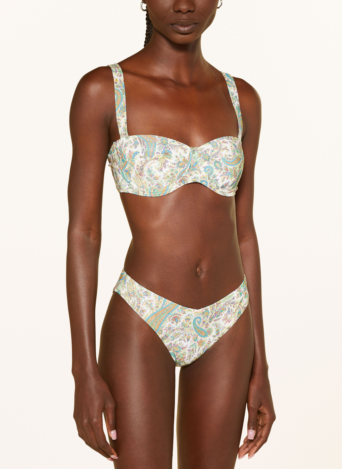 ETRO Underwired bikini, Color: WHITE/ LIGHT GREEN/ TURQUOISE (Image 4)
