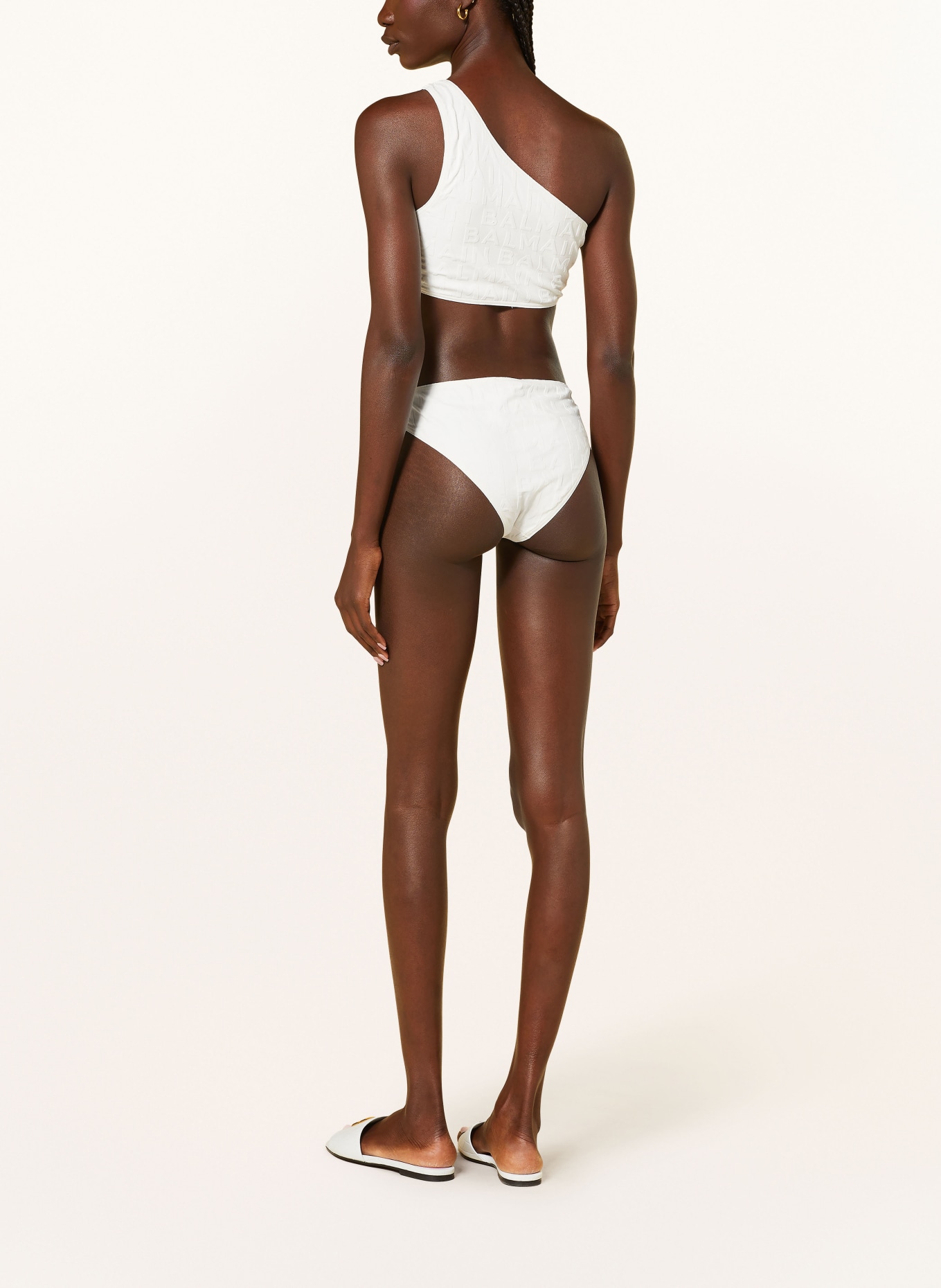 BALMAIN One shoulder bikini, Color: WHITE (Image 3)