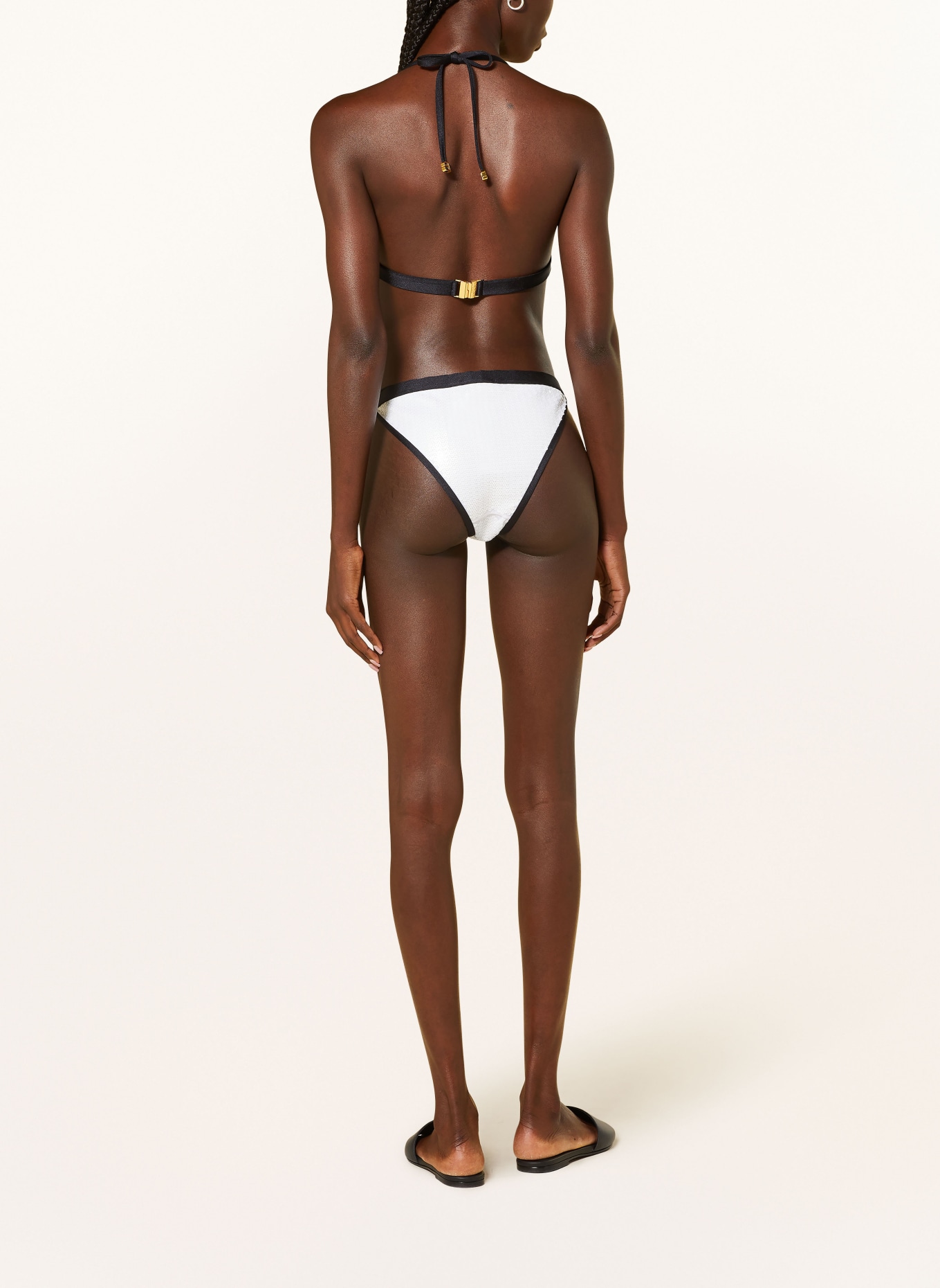 BALMAIN Triangel-Bikini mit Pailletten, Farbe: WEISS/ SCHWARZ (Bild 3)