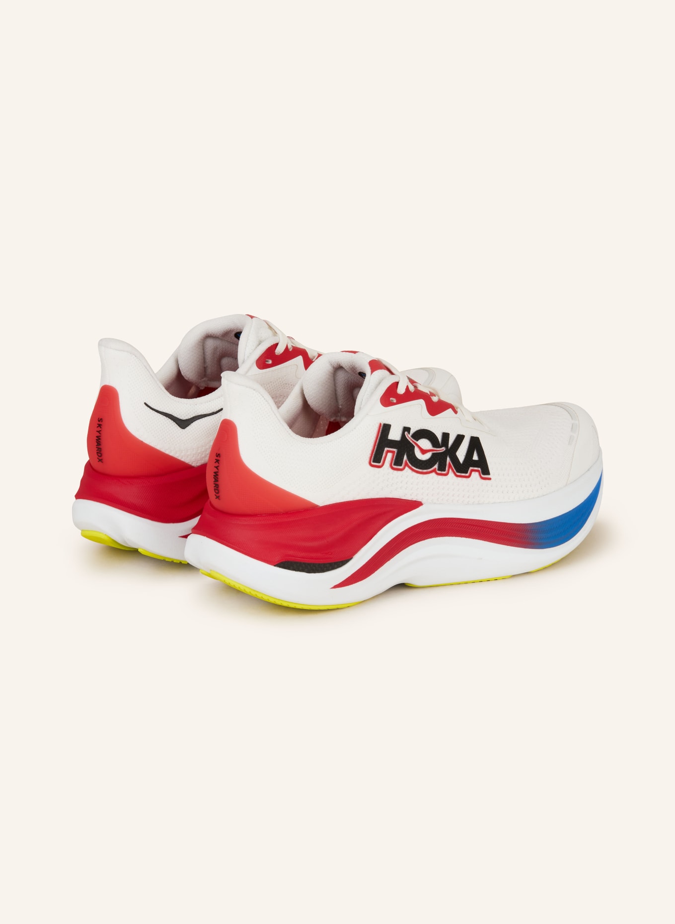 HOKA Running shoes SKYWARD X, Color: WHITE/ BLACK/ RED (Image 2)