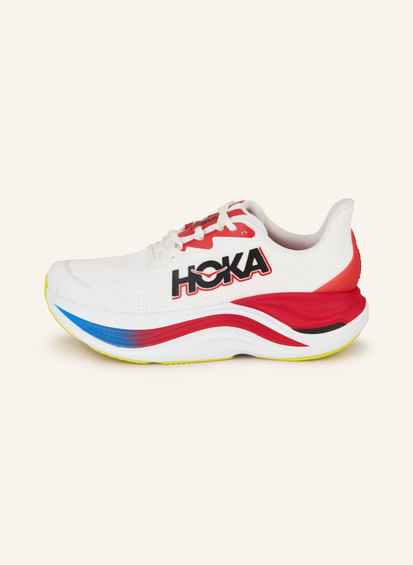 HOKA Running shoes SKYWARD X, Color: WHITE/ BLACK/ RED (Image 4)