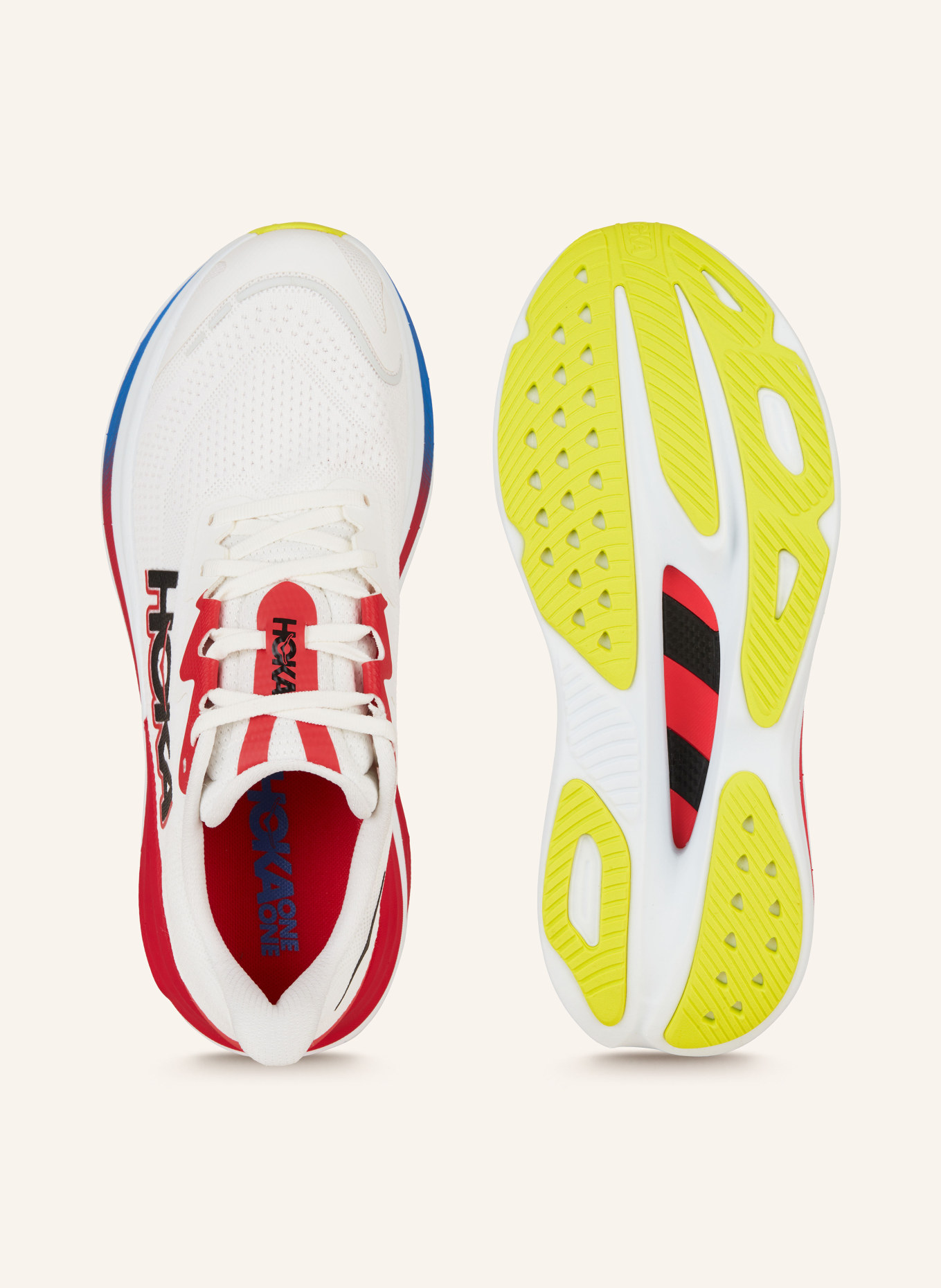 HOKA Running shoes SKYWARD X, Color: WHITE/ BLACK/ RED (Image 5)
