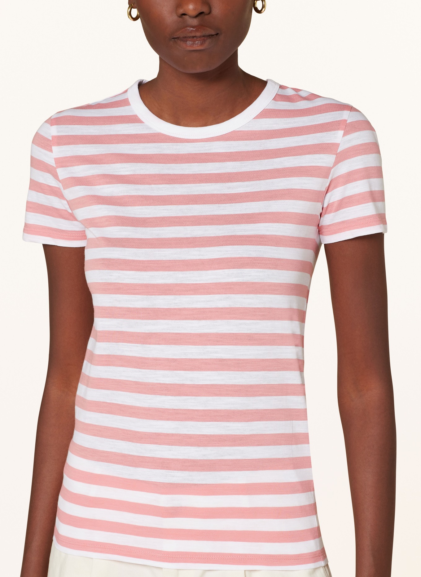 BOSS T-shirt ESLA, Color: WHITE/ SALMON (Image 4)