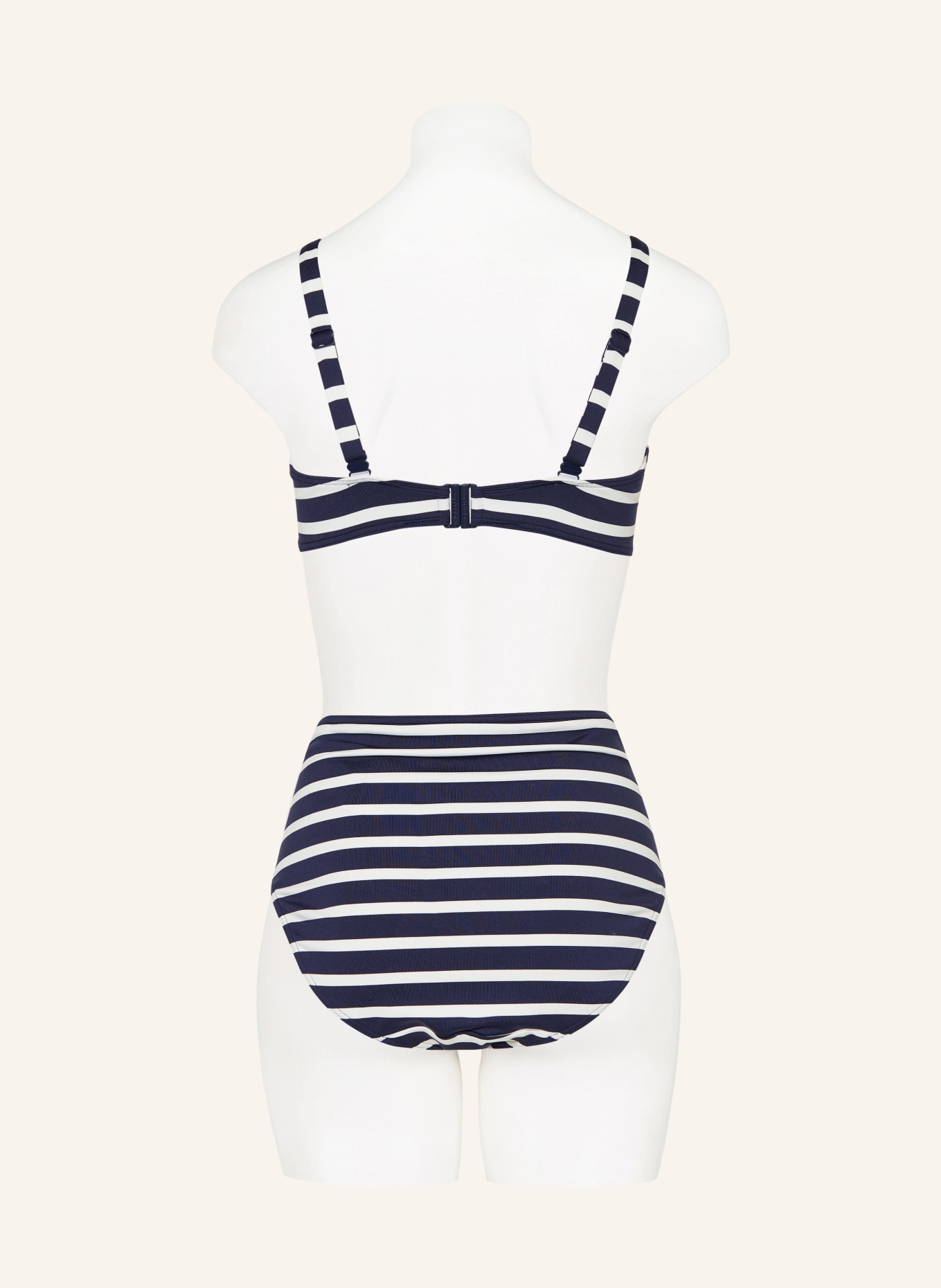 PrimaDonna High-waist bikini bottoms NAYARIT, Color: DARK BLUE/ WHITE (Image 3)