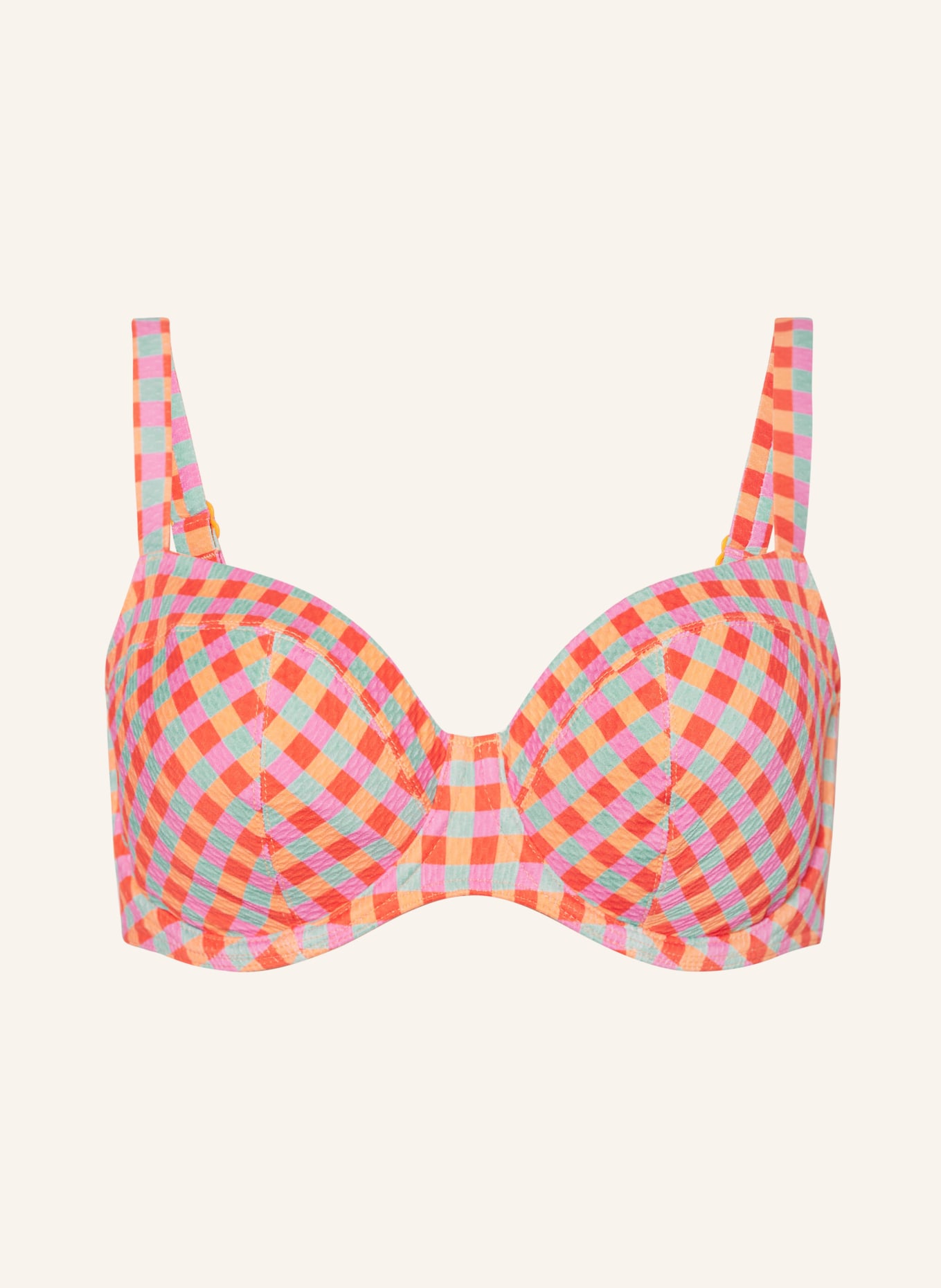 PrimaDonna Bügel-Bikini-Top MARIVAL, Farbe: MINT/ ORANGE/ PINK (Bild 1)