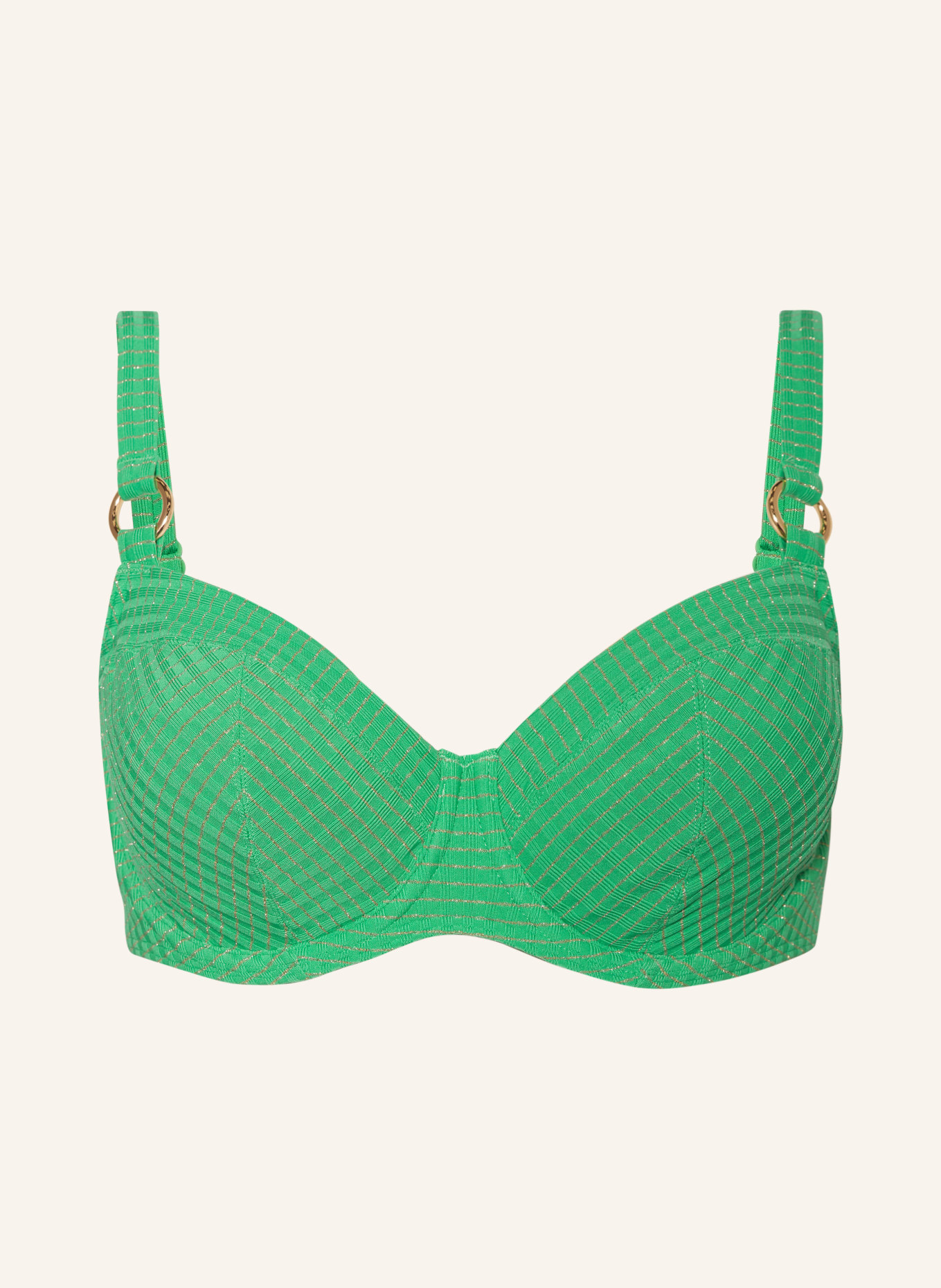 PrimaDonna Underwired bikini top MARINGA, Color: GREEN/ GOLD (Image 1)
