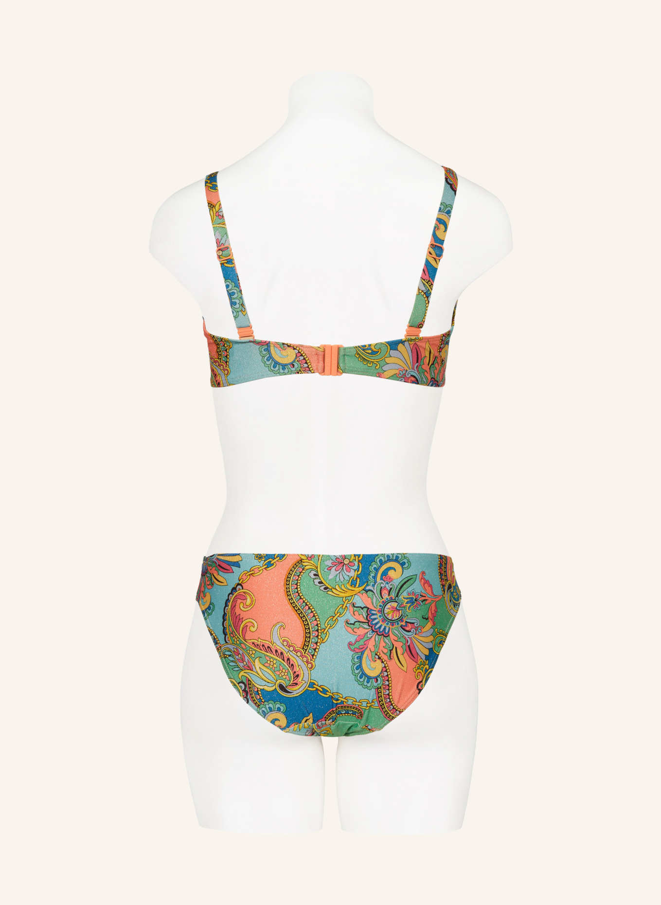 PrimaDonna Underwired bikini top CELAYA with glitter thread, Color: LIGHT BLUE/ LIGHT GREEN/ YELLOW (Image 3)