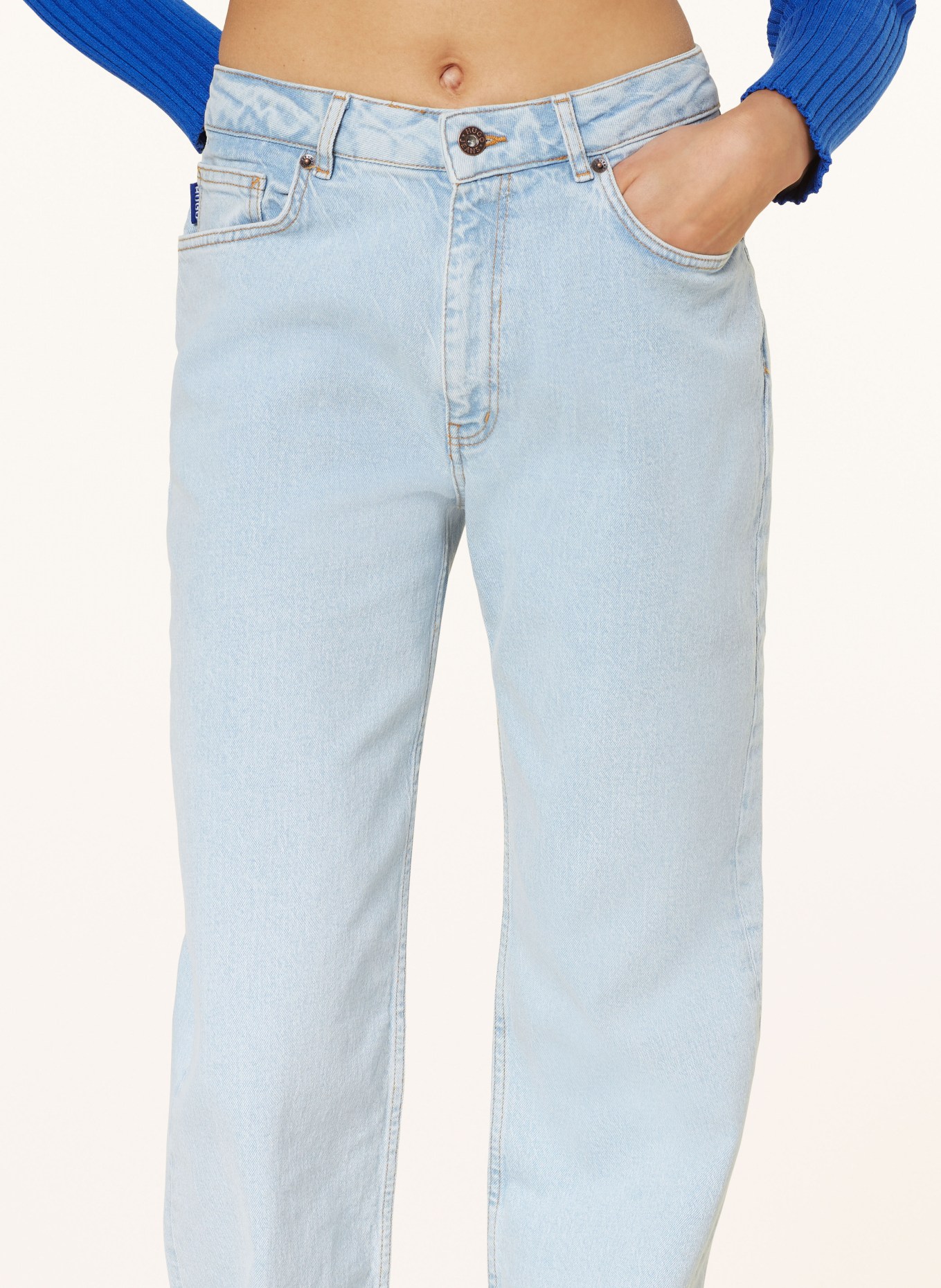 HUGO BLUE Straight jeans ELYAH, Color: 449 TURQUOISE/AQUA (Image 5)