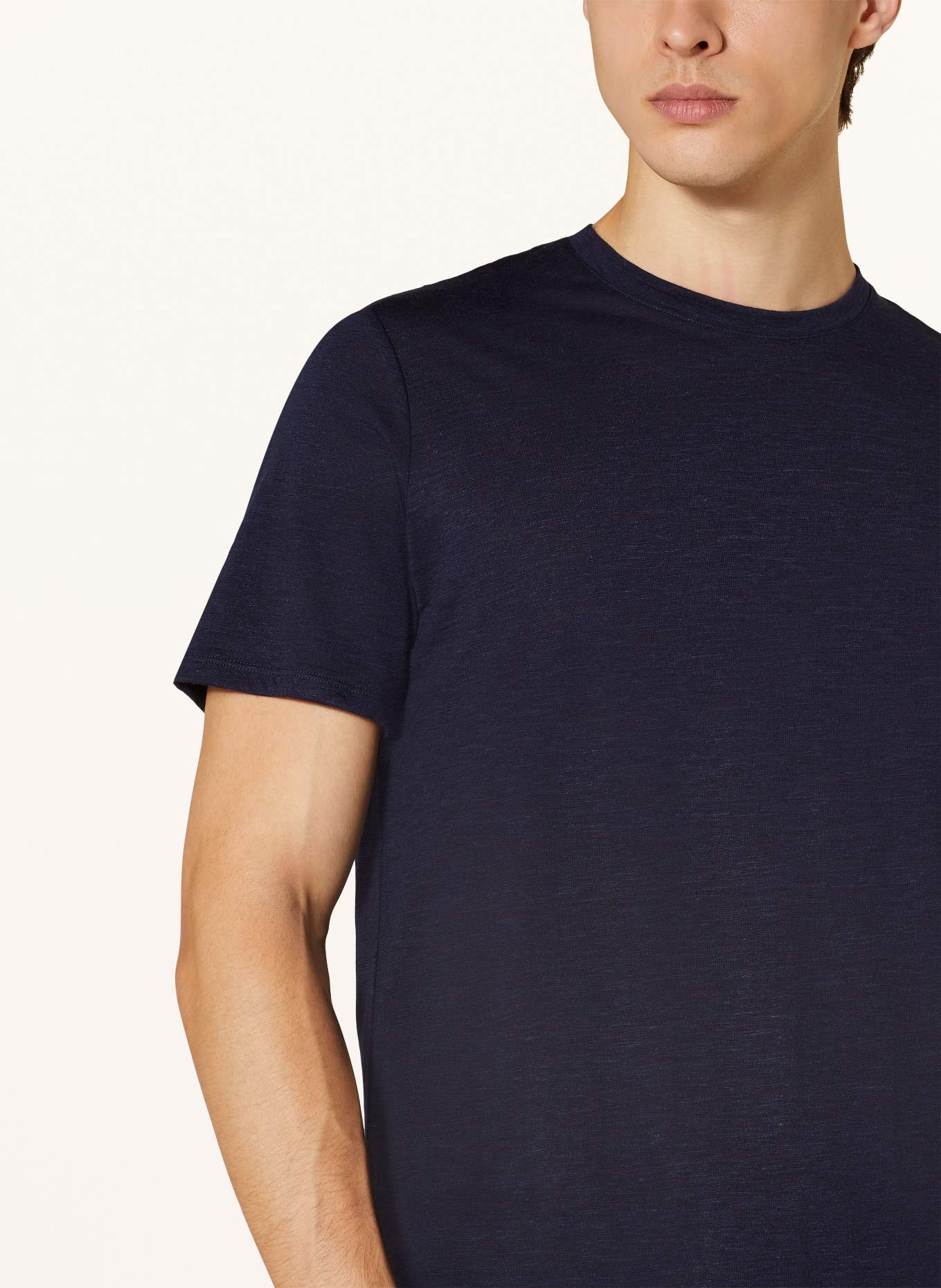 icebreaker T-shirt MERINO LINEN made of merino wool with linen, Color: DARK BLUE (Image 4)