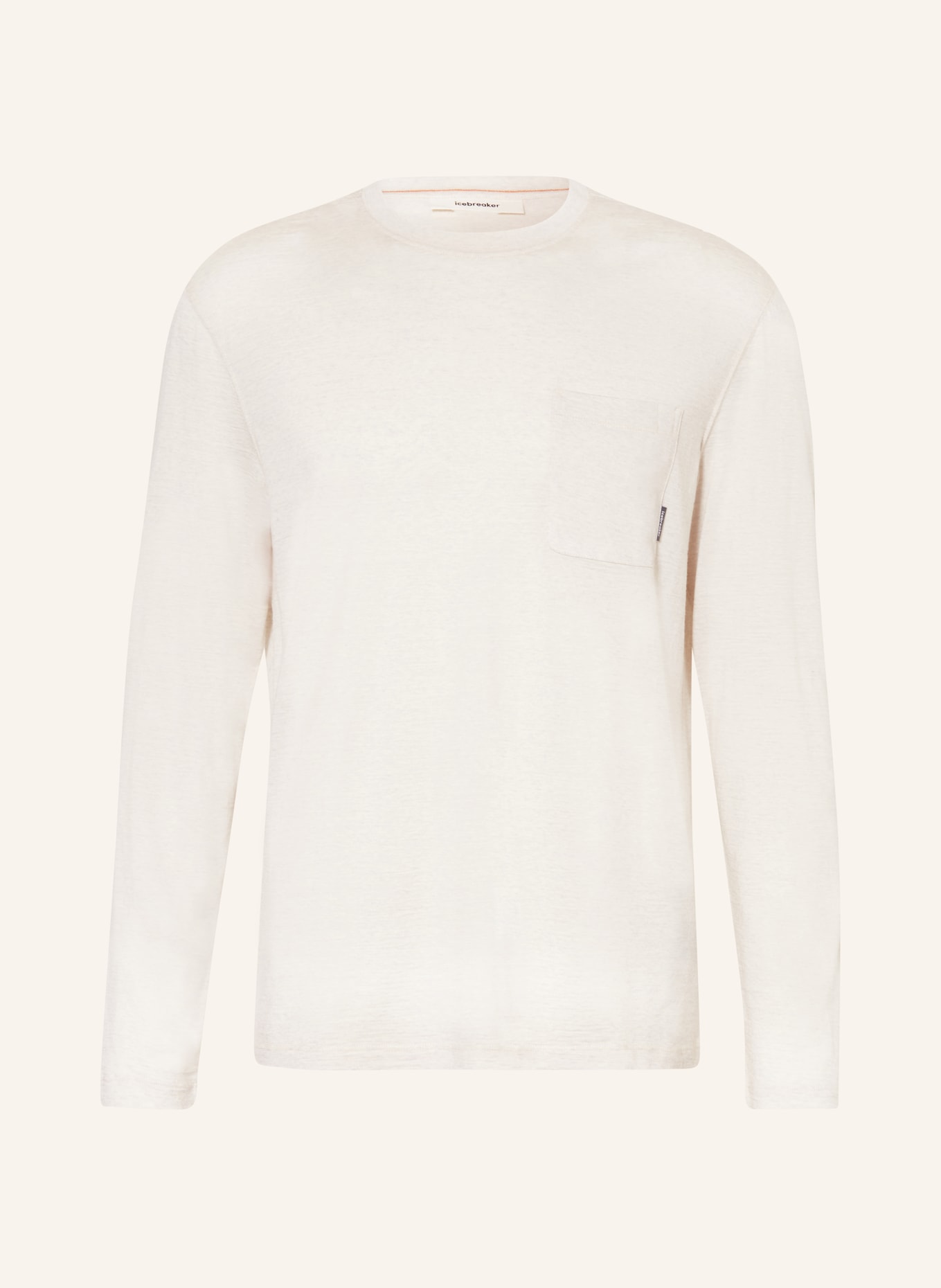 icebreaker Long sleeve shirt MERINO TECH LITE III in merino wool, Color: ECRU (Image 1)