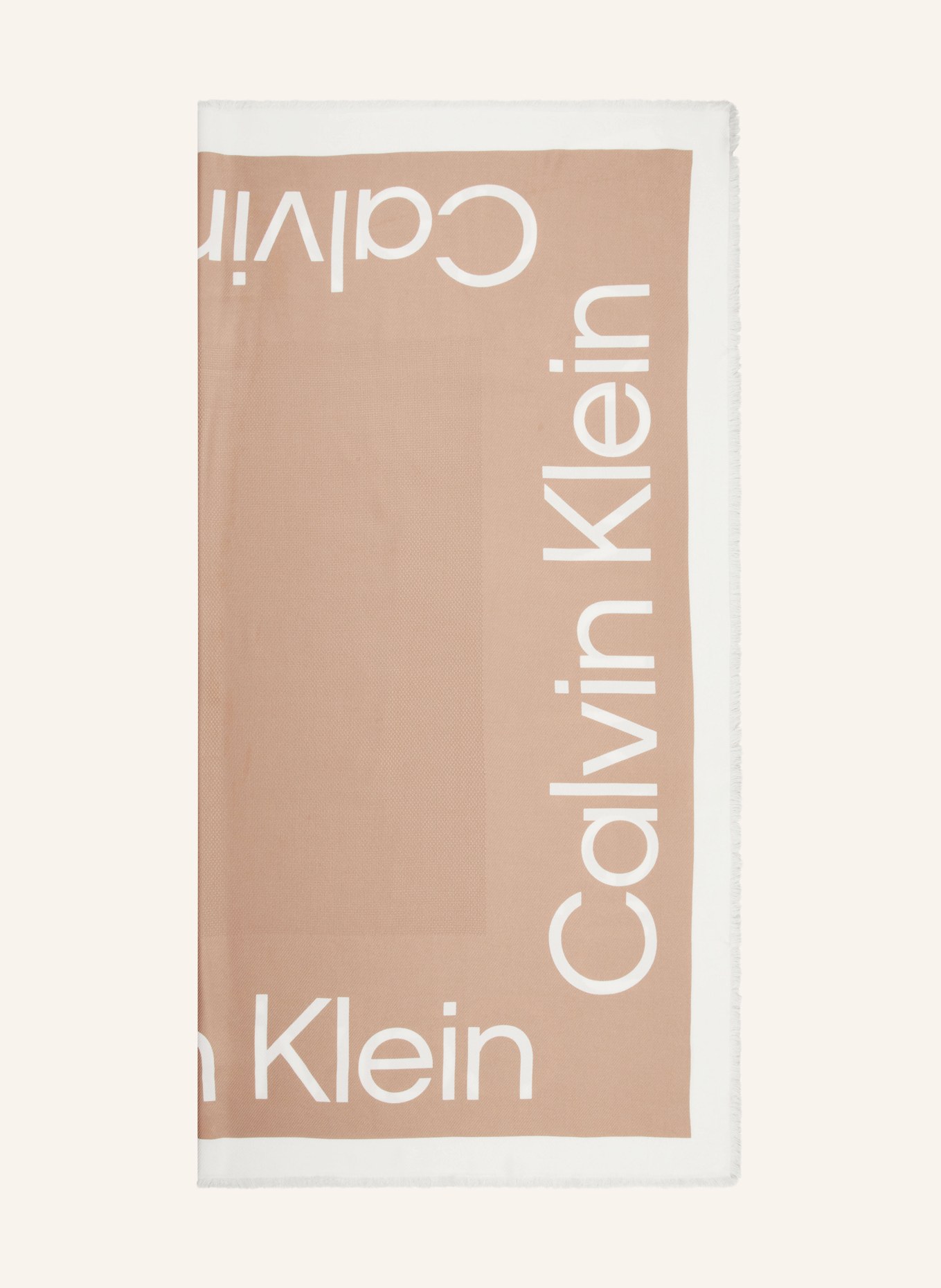Calvin Klein Scarf, Color: BEIGE/ WHITE (Image 1)