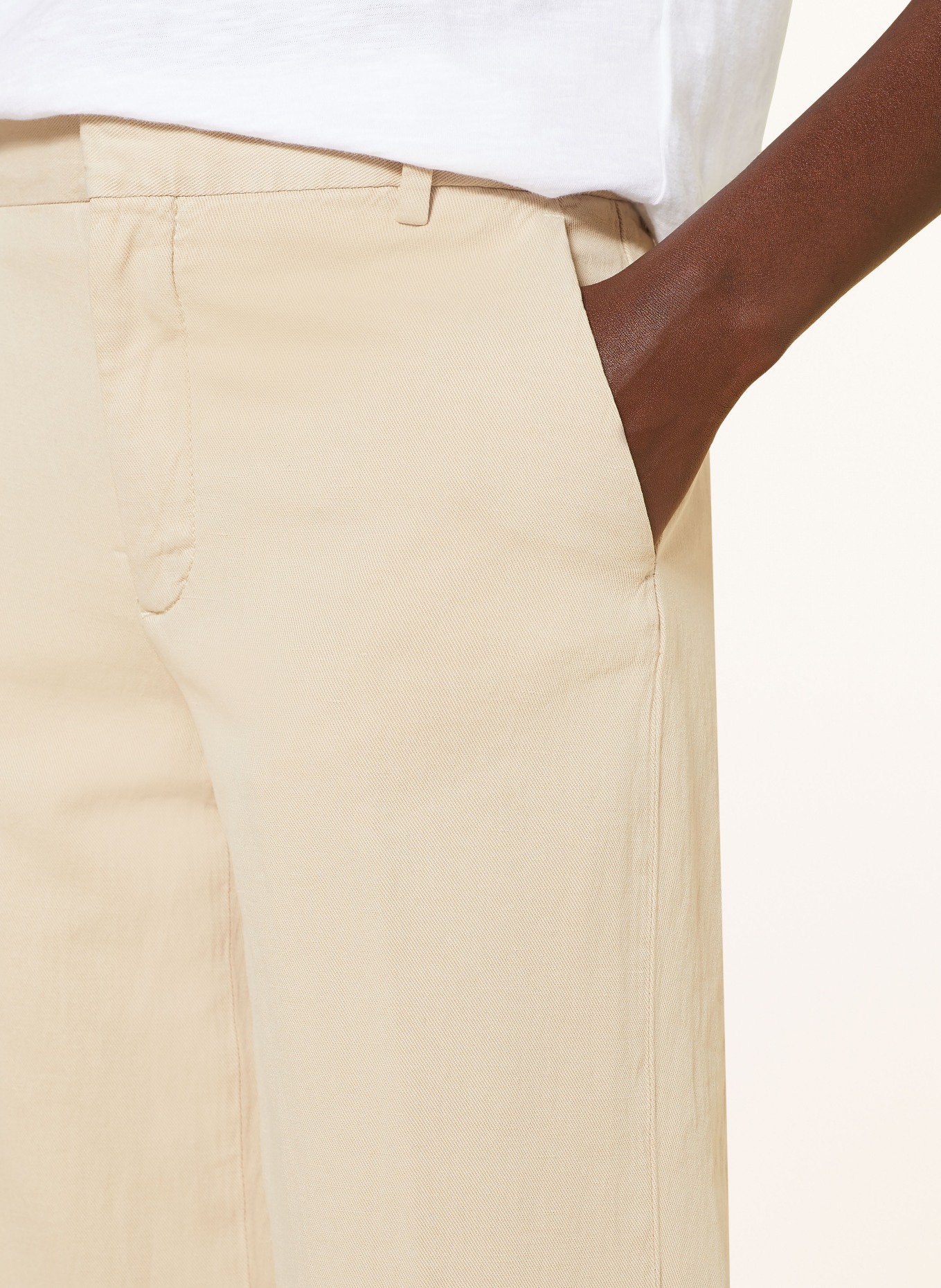 CLOSED Chino kalhoty SONNETT se lnem, Barva: BÉŽOVÁ (Obrázek 5)