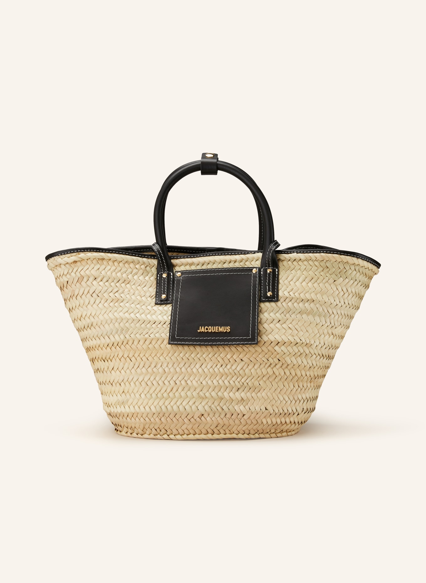 JACQUEMUS Shopper LE PANIER SOLI: SCHWARZ/ CREME