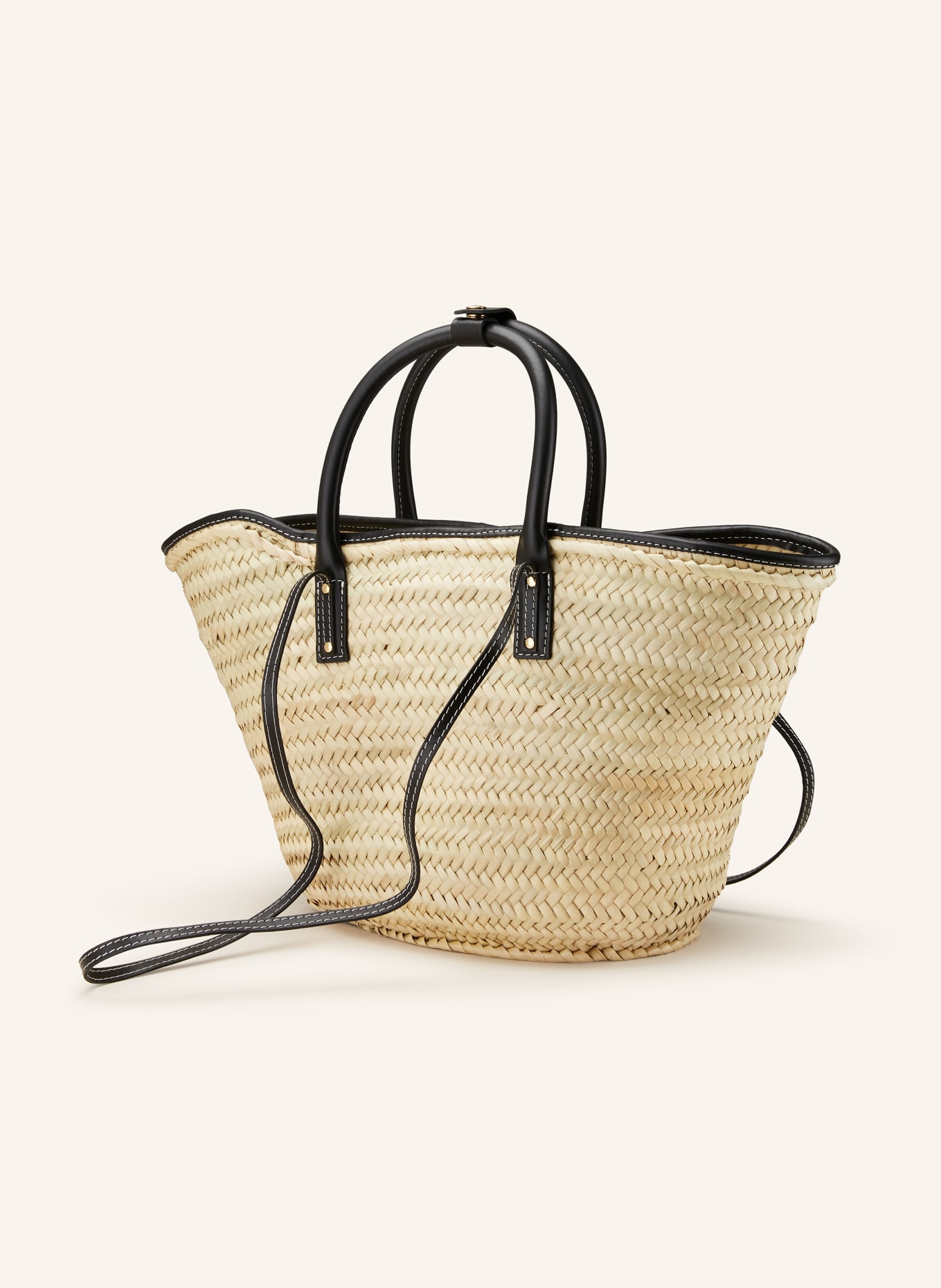 JACQUEMUS Shopper LE PANIER SOLI: SCHWARZ/ CREME