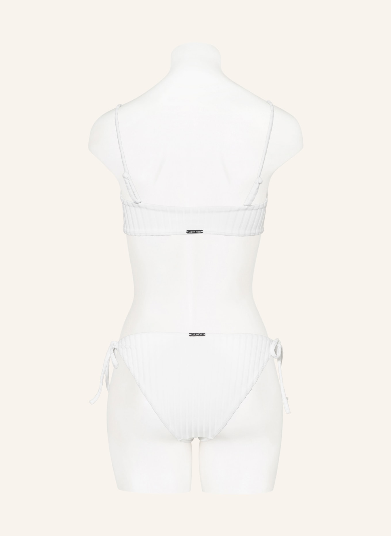Calvin Klein Triangle bikini bottoms ARCHIVE RIB, Color: WHITE (Image 3)